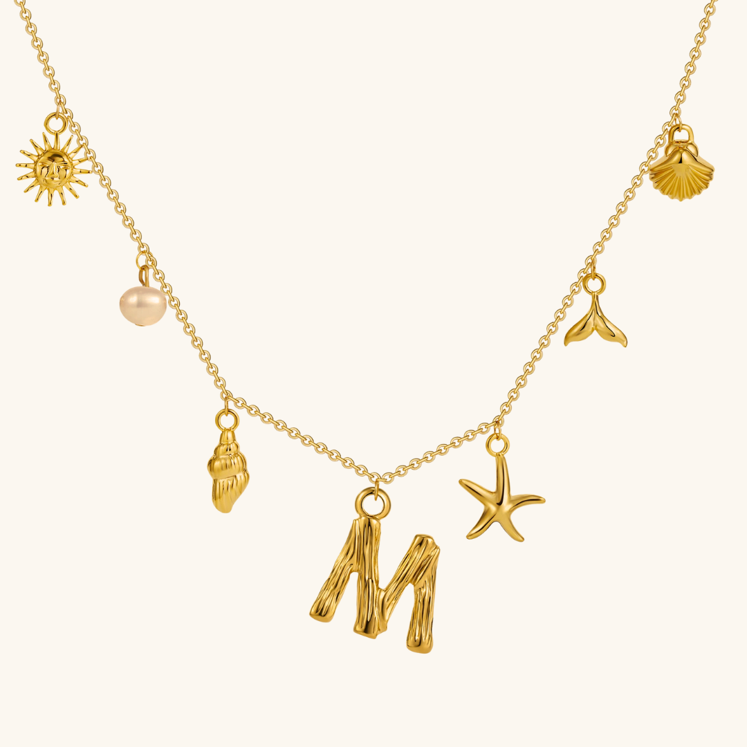 Avaria Ocean Initial Necklace