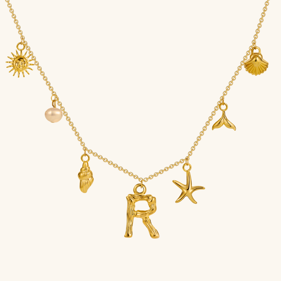 Avaria Ocean Initial Necklace