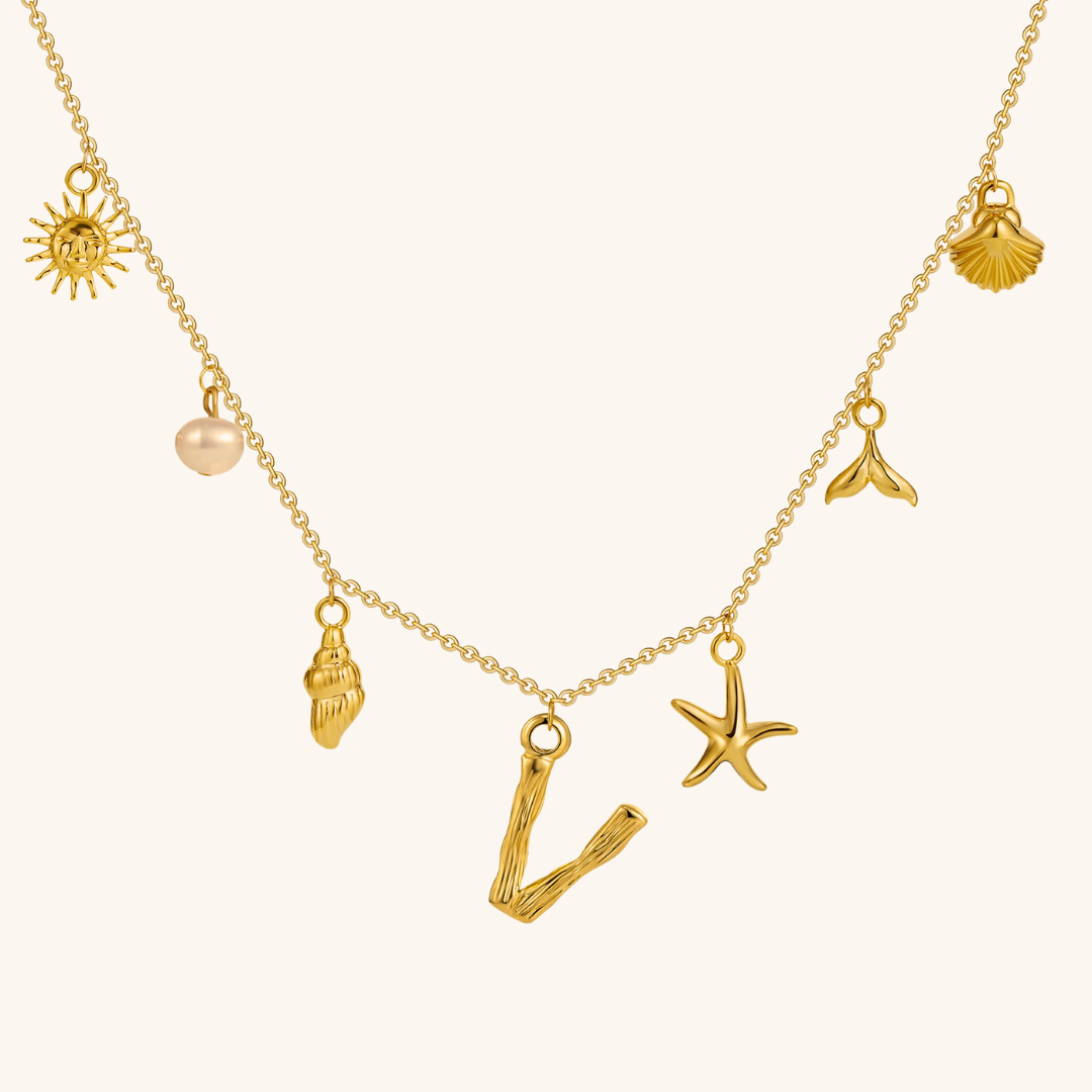 Avaria Ocean Initial Necklace