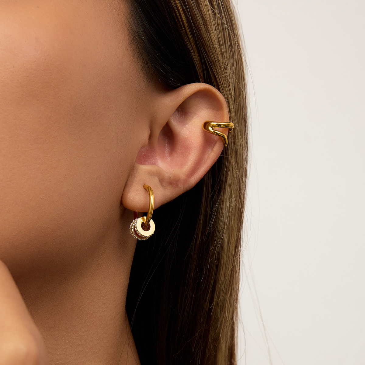Rosiel Gold Ear Cuff Earrings