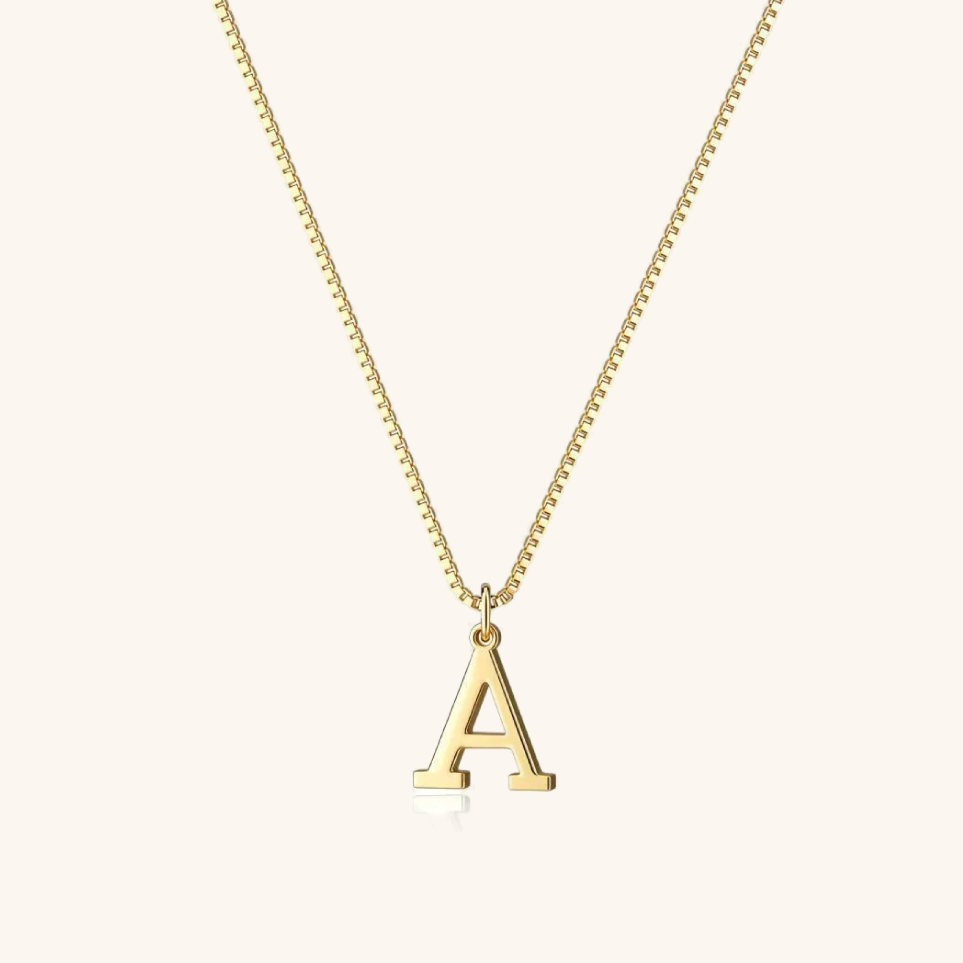 Therese Letter Initial Gold Necklace