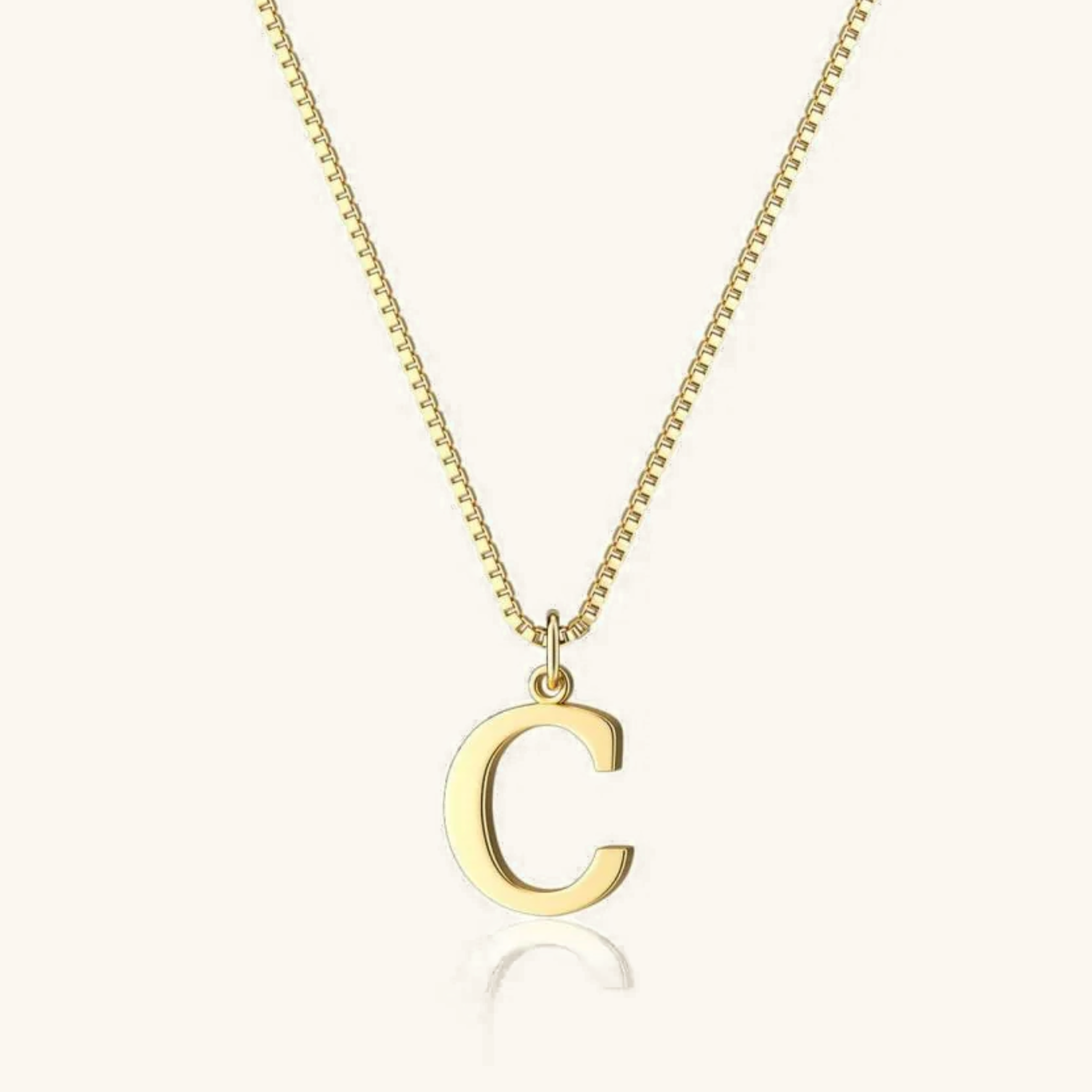 Therese Letter Initial Gold Necklace