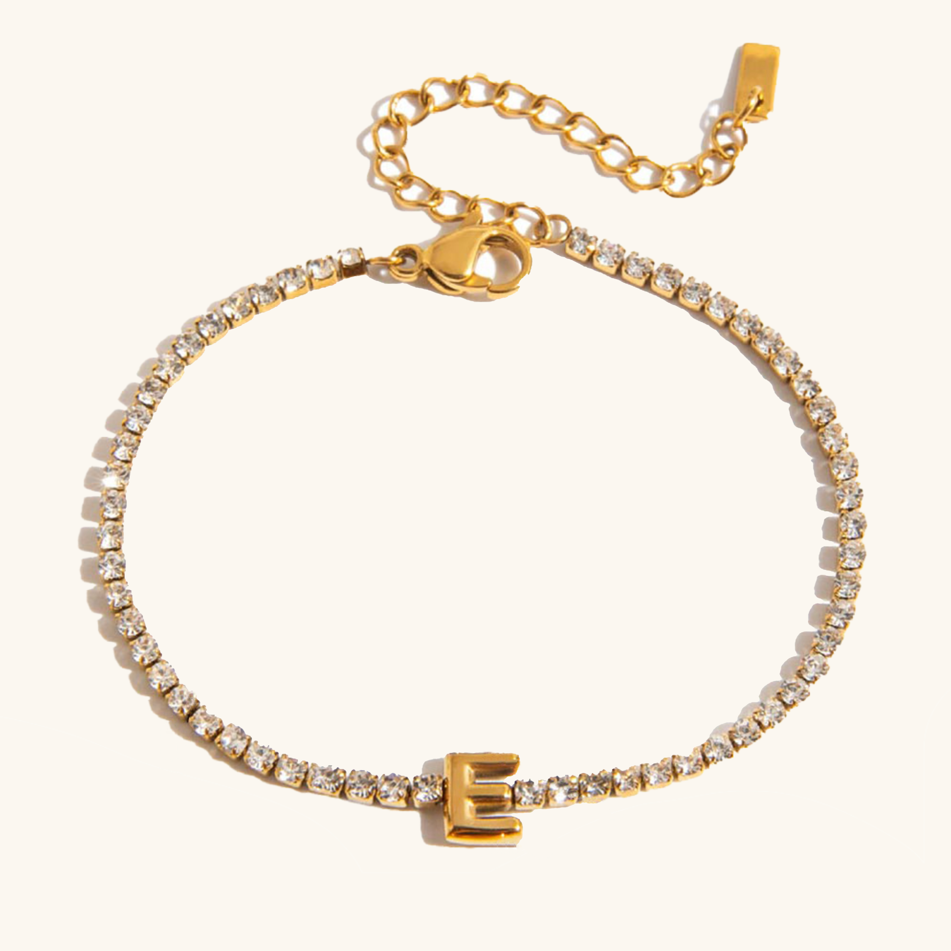 Avaria Bubble Letter Tennis Bracelet