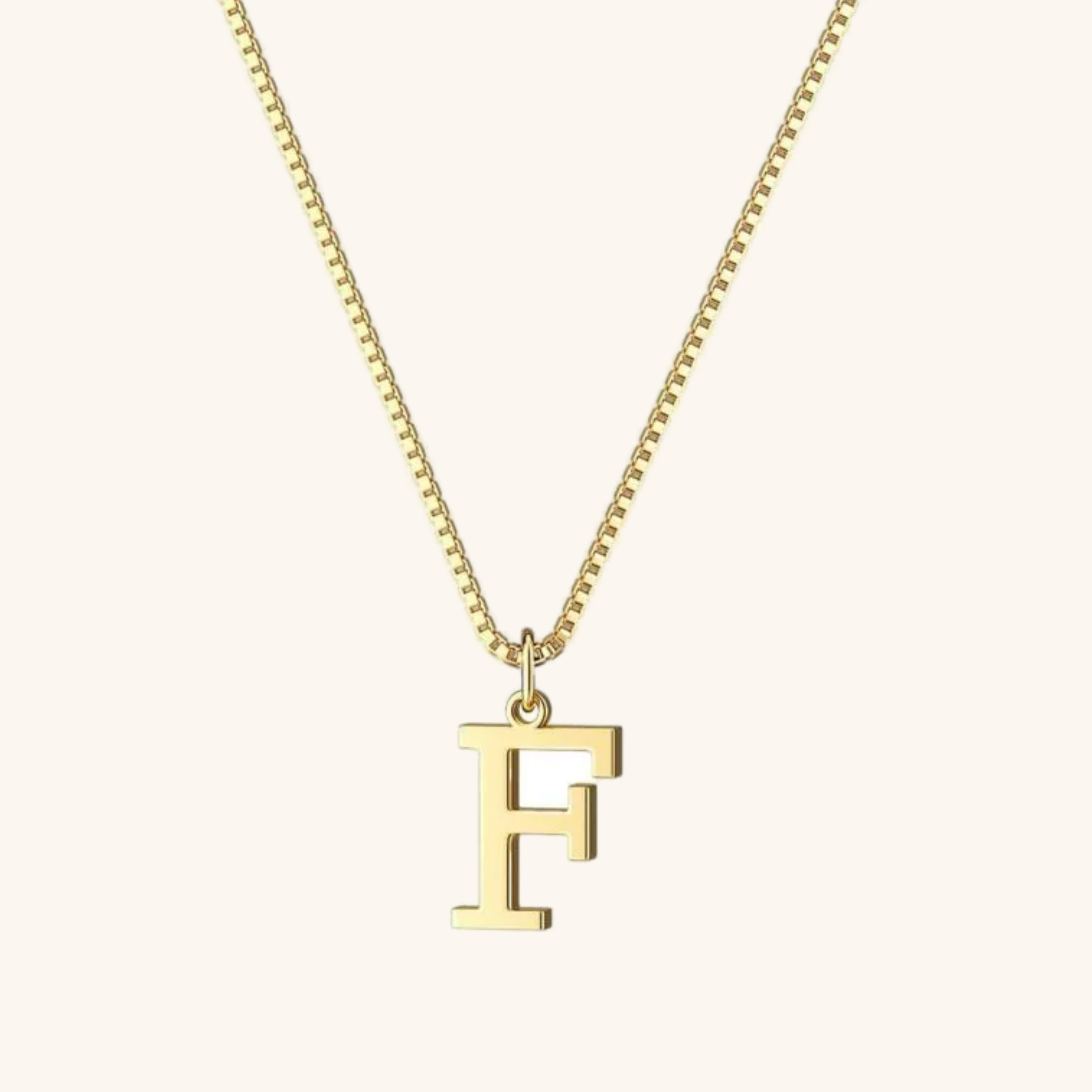 Therese Letter Initial Gold Necklace