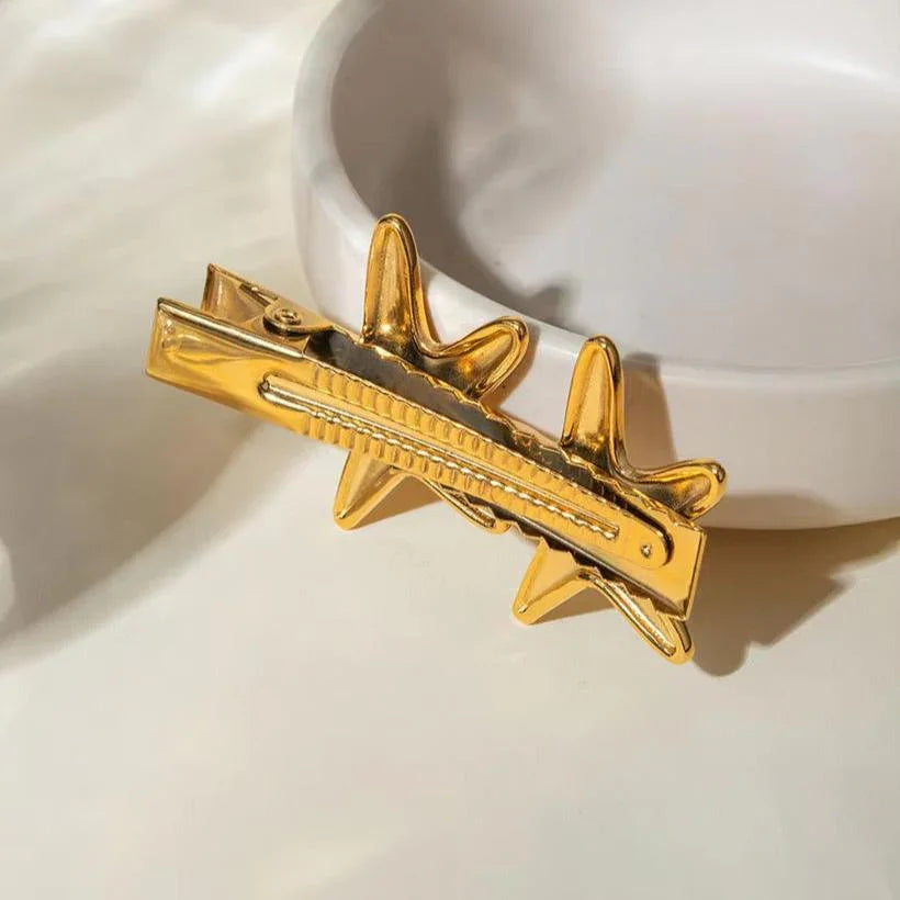 Tropical Starfish Gold Hair Clip