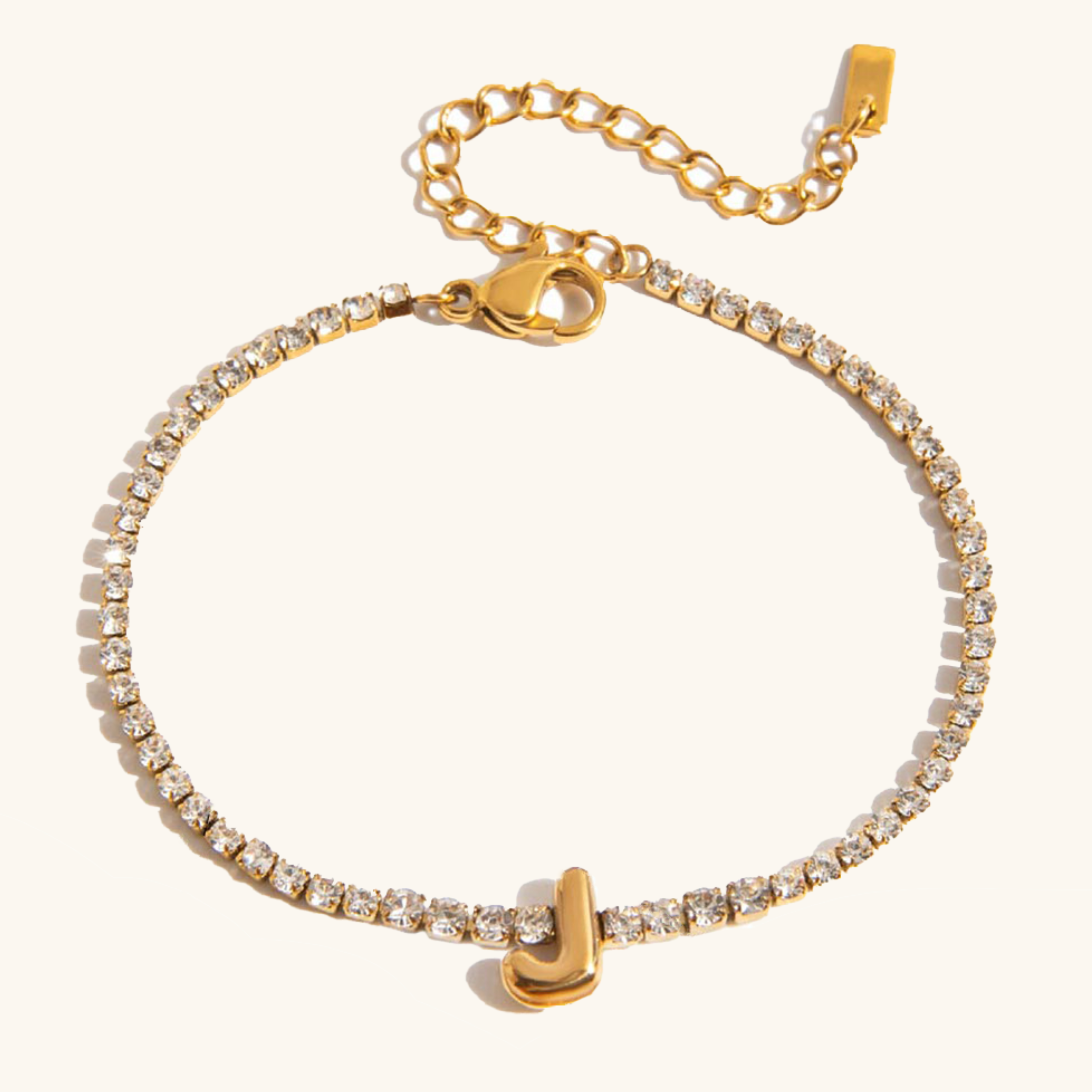 Avaria Bubble Letter Tennis Bracelet