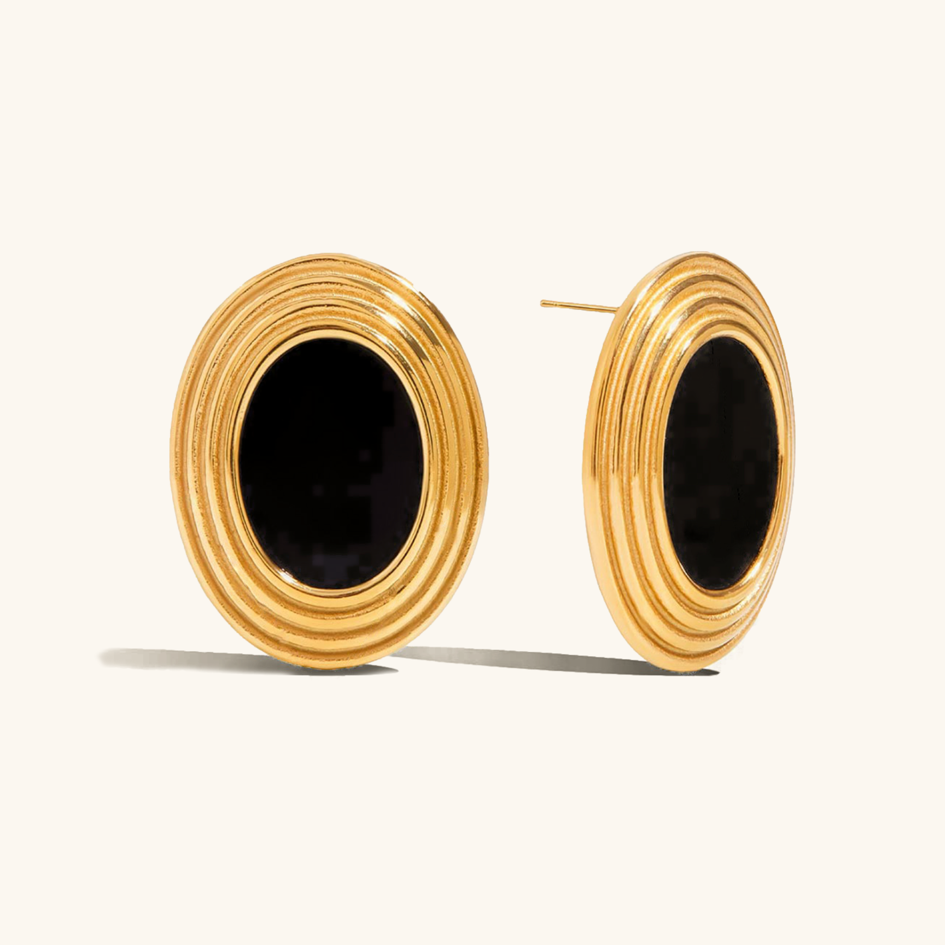 Ruthie Gold Enamel Earrings