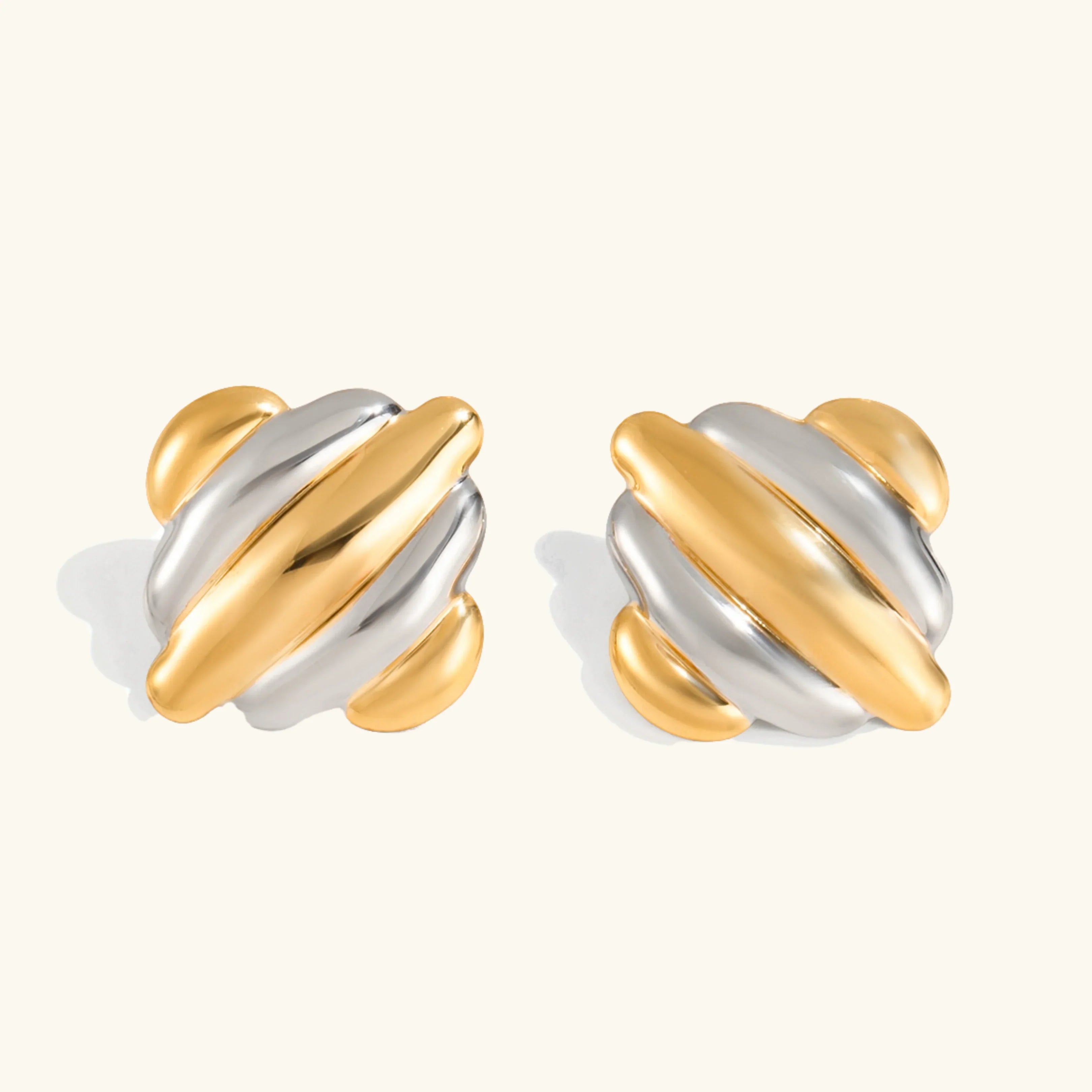 Maxine Rippled Gold Earrings