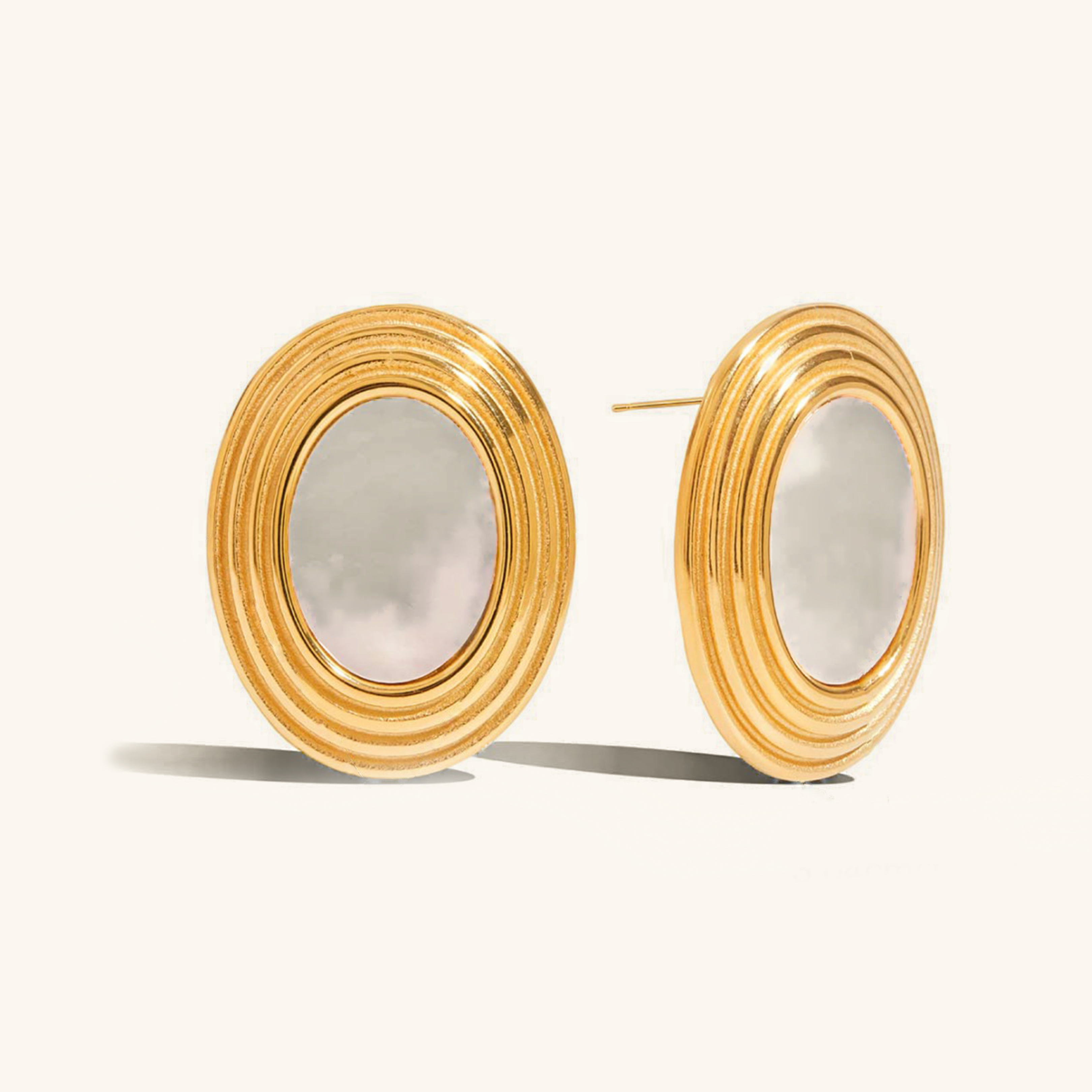 Ruthie Gold Enamel Earrings