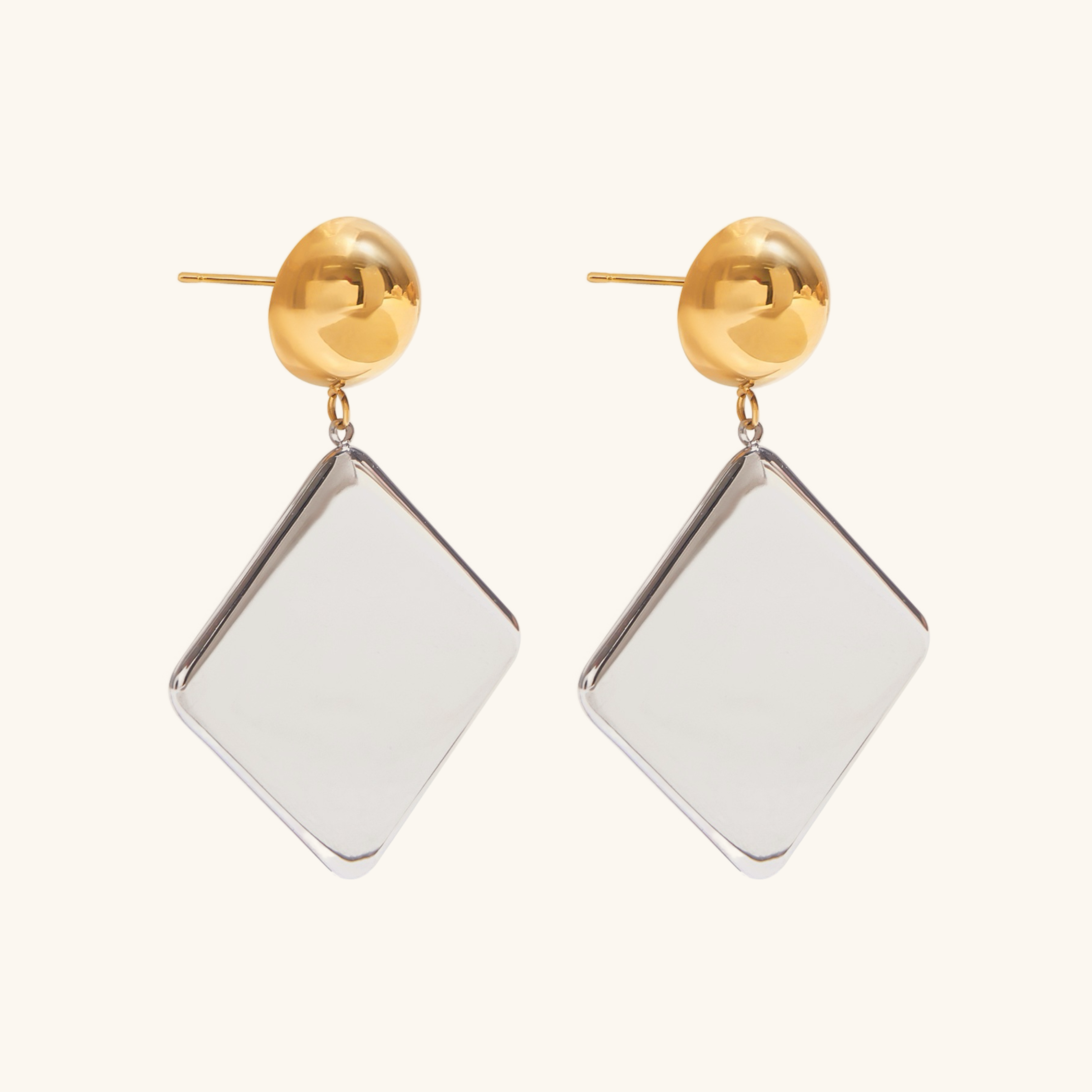 Kelly Geometric Drop Earrings