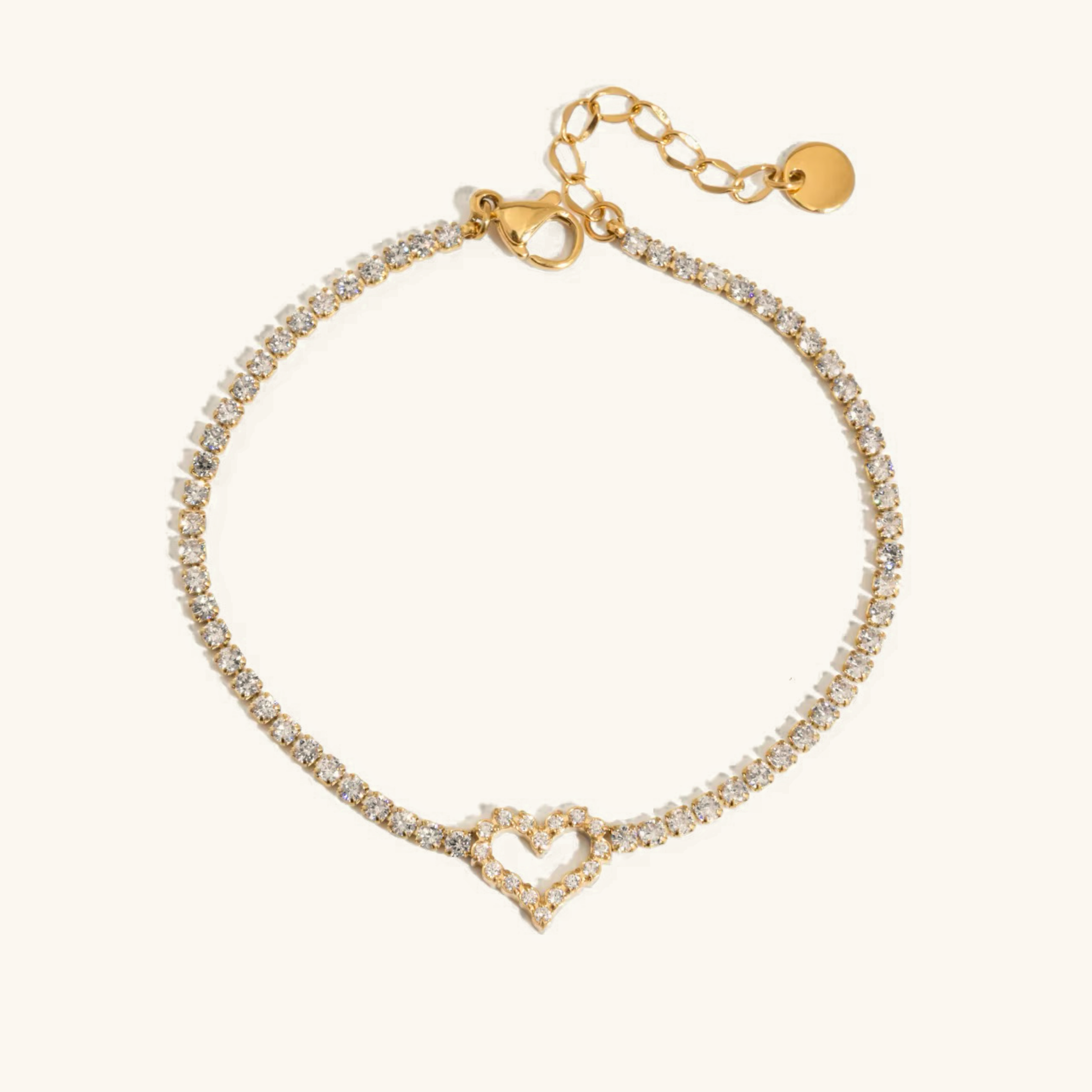 Patrice Diamond Heart Bracelet