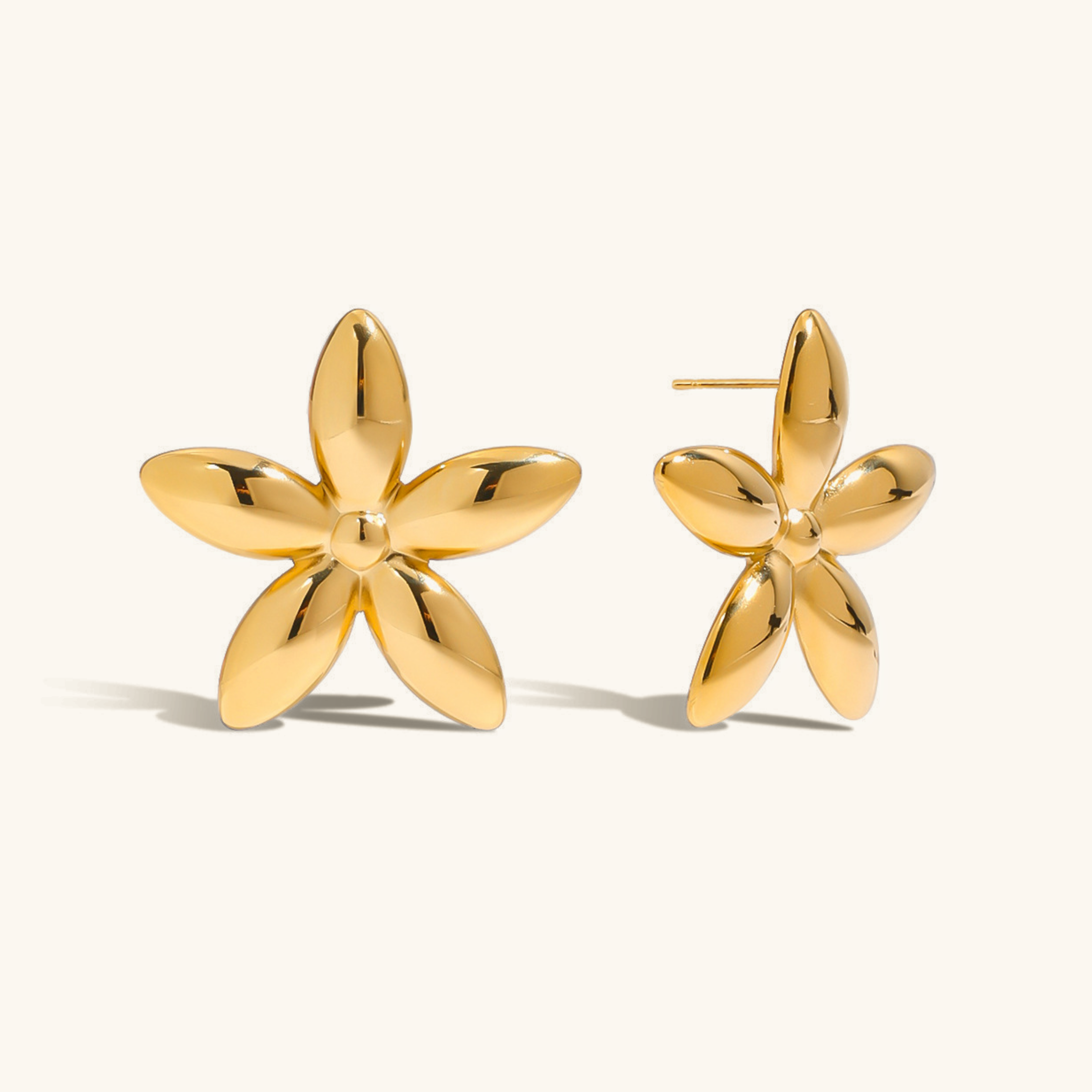 Monica Floral Gold Earrings