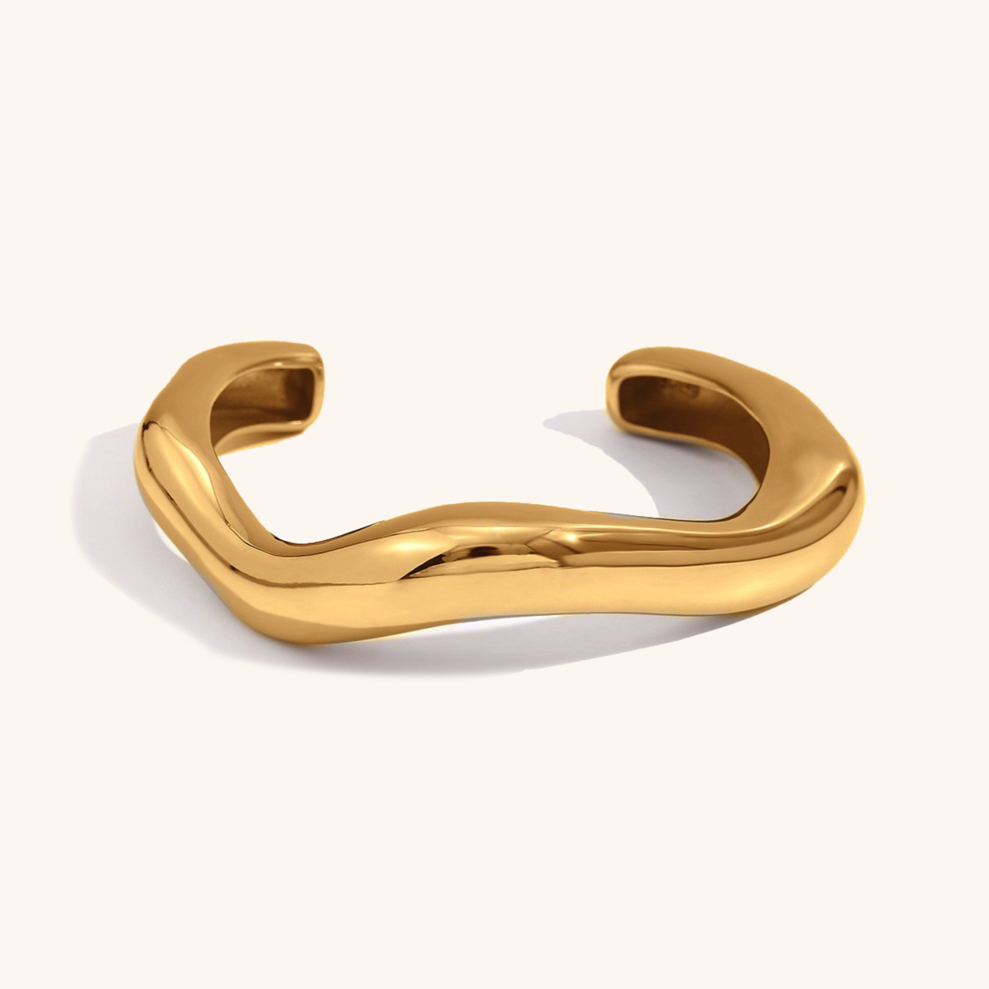 Zaria Asymmetrical Gold Bangle
