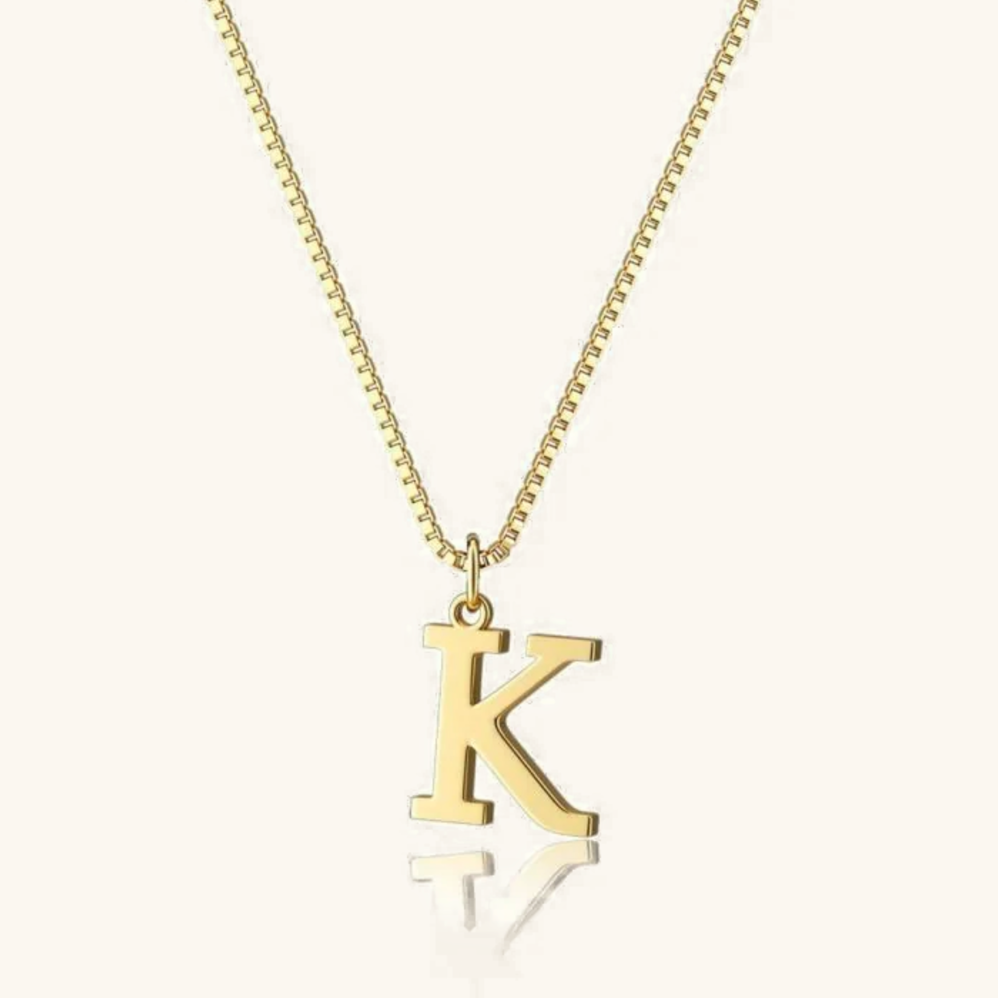 Therese Letter Initial Gold Necklace