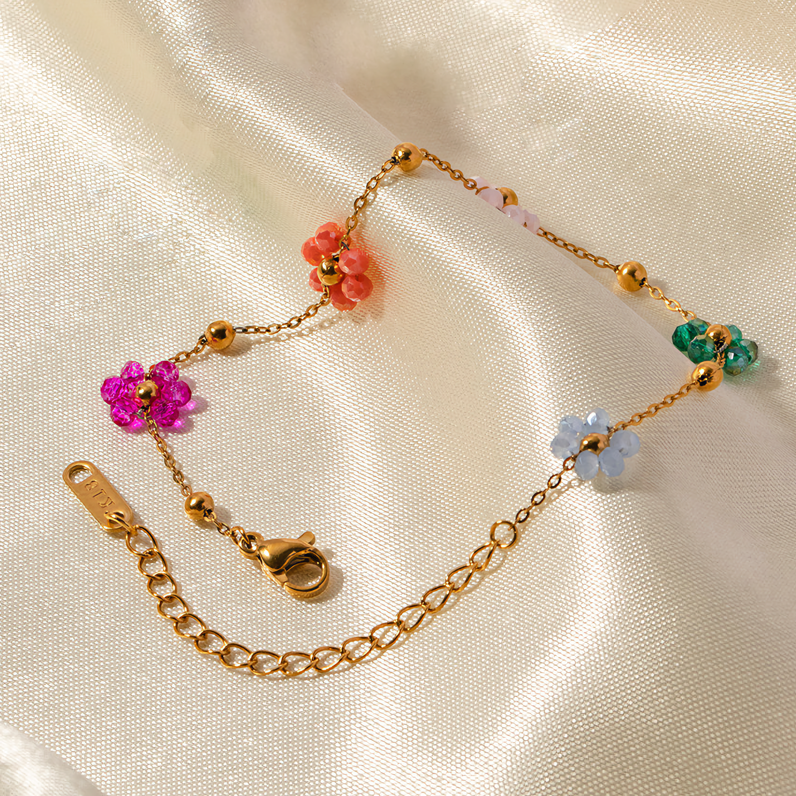 Azalea Floral Gold Bracelet