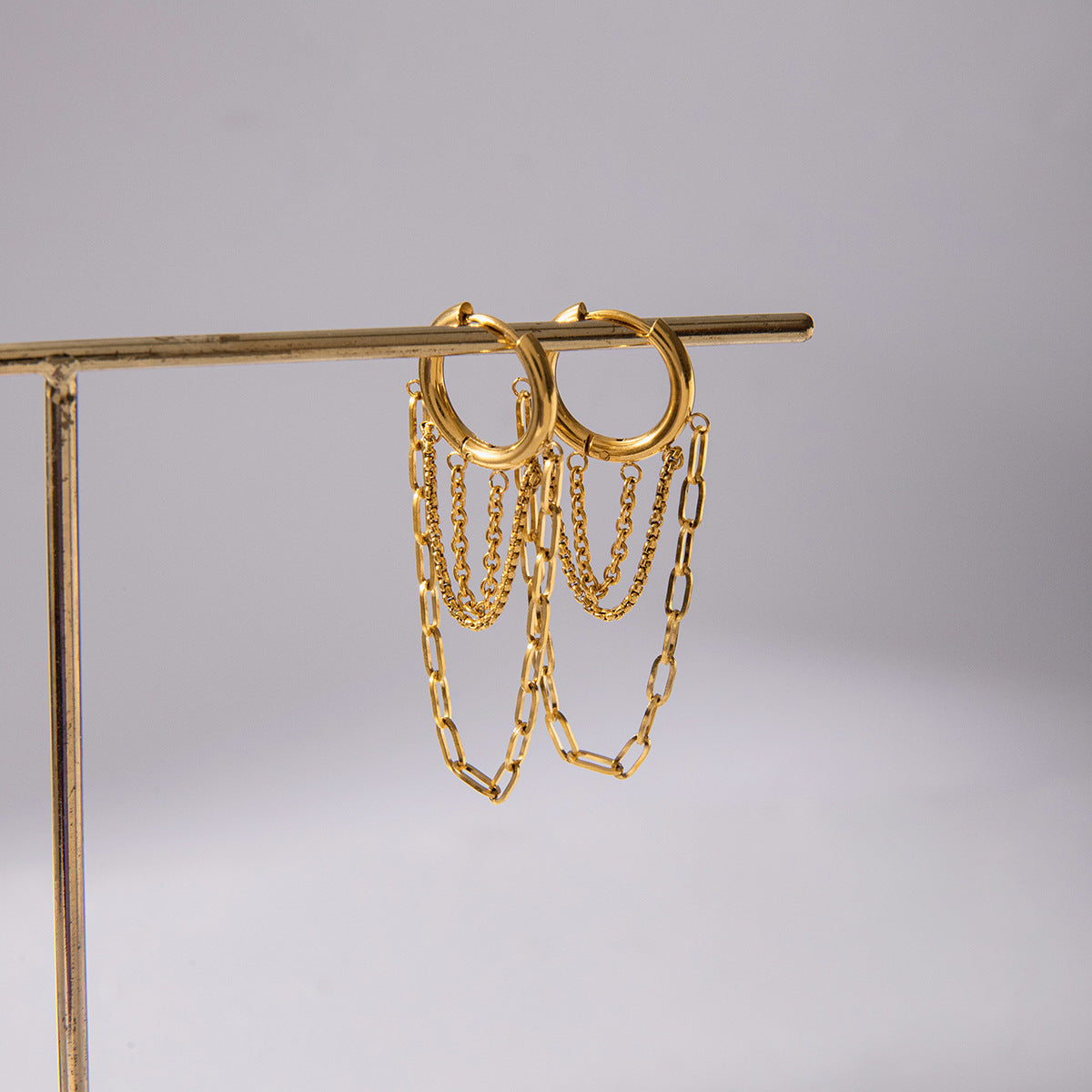 Alaina Link Chain Hoops