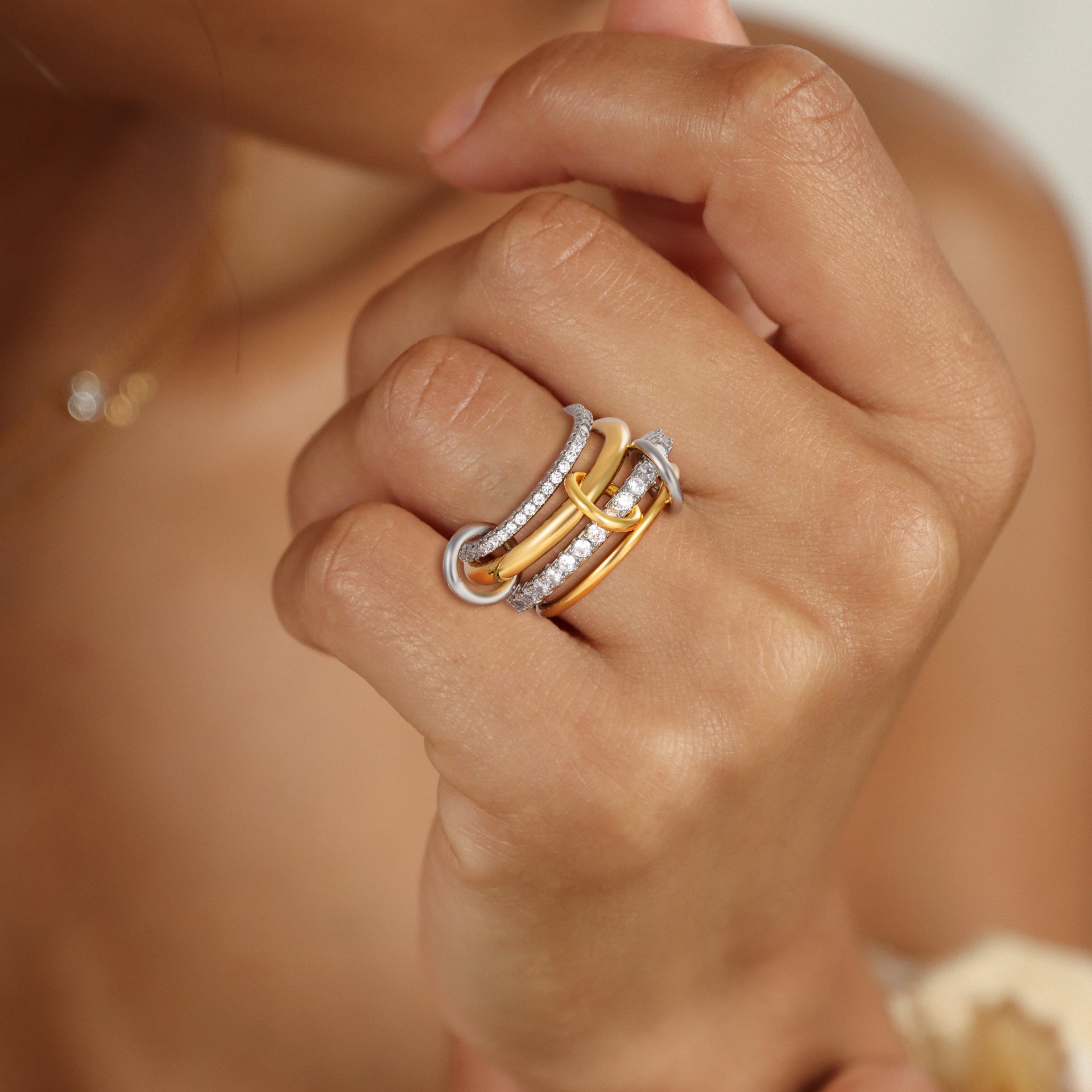 Juno Stacked Diamond Ring