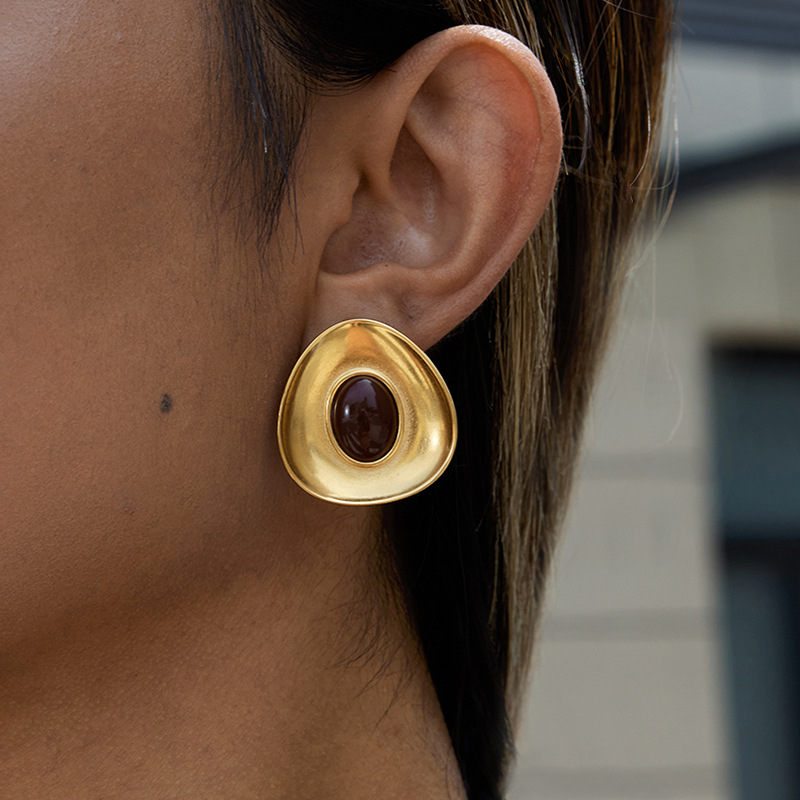 Orissa Gold Enamel Earrings