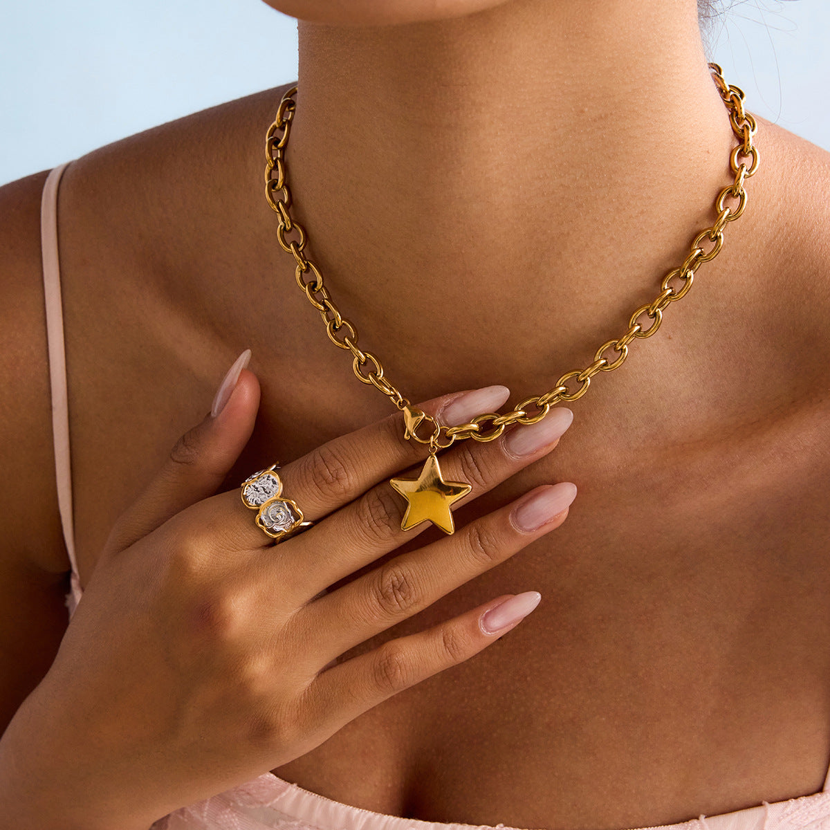 Stellaria Gold Star Pendant