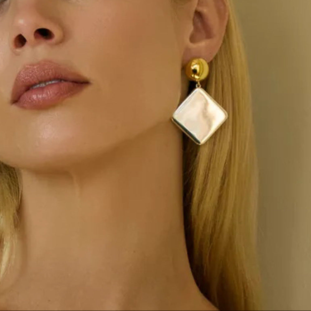 Kelly Geometric Drop Earrings