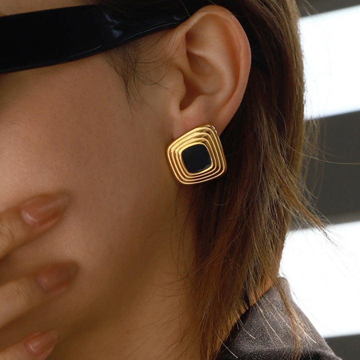 Sylvie Geometric Gold Earrings