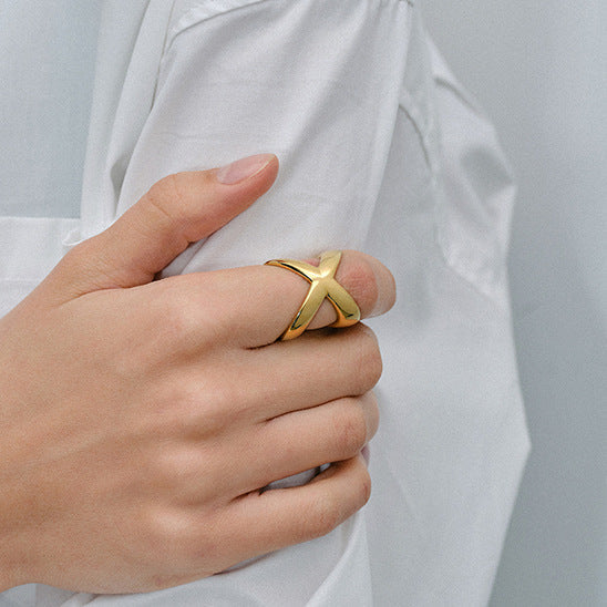 Carolyn Gold Cross Ring
