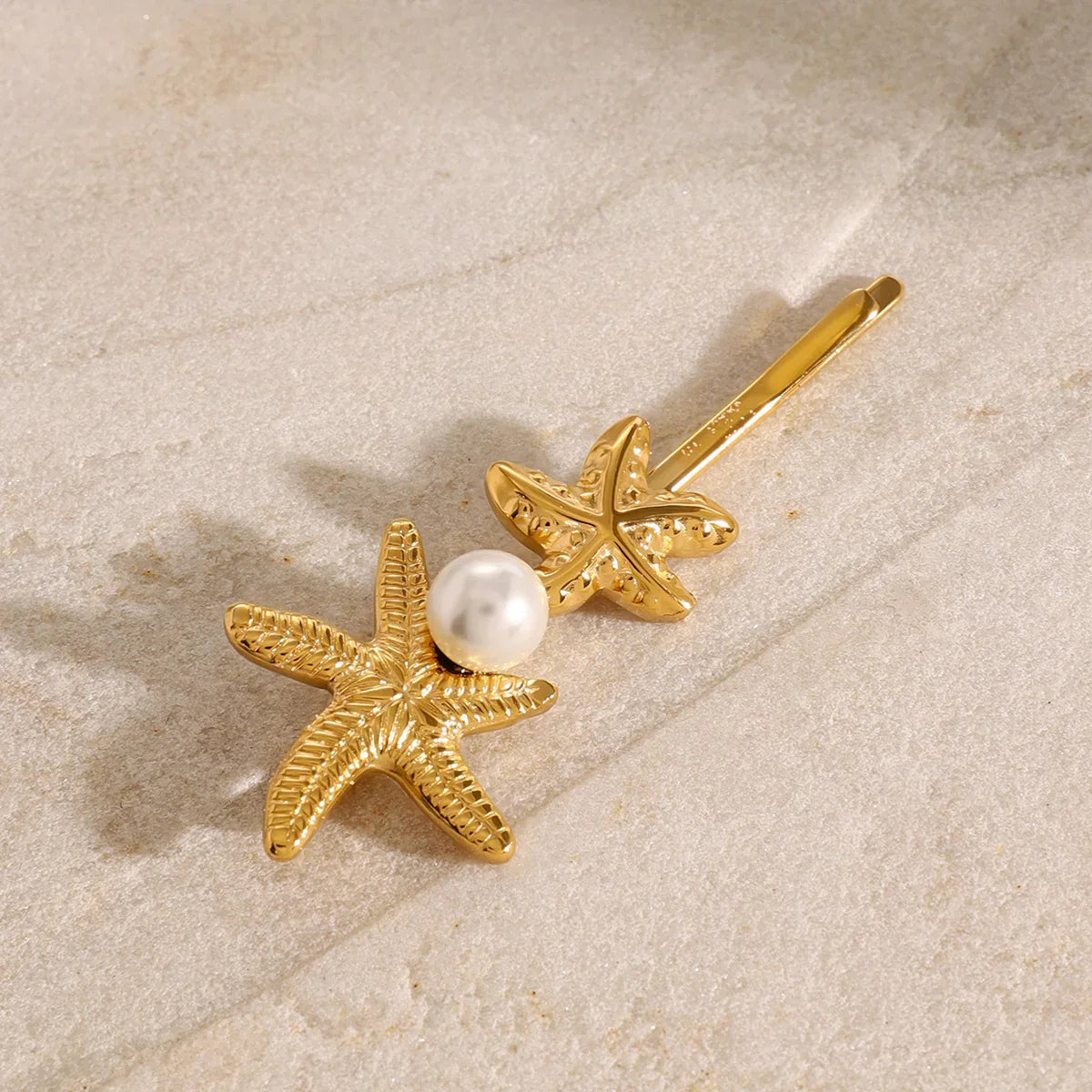 Twin Starfish Freshwater Pearl French Pin