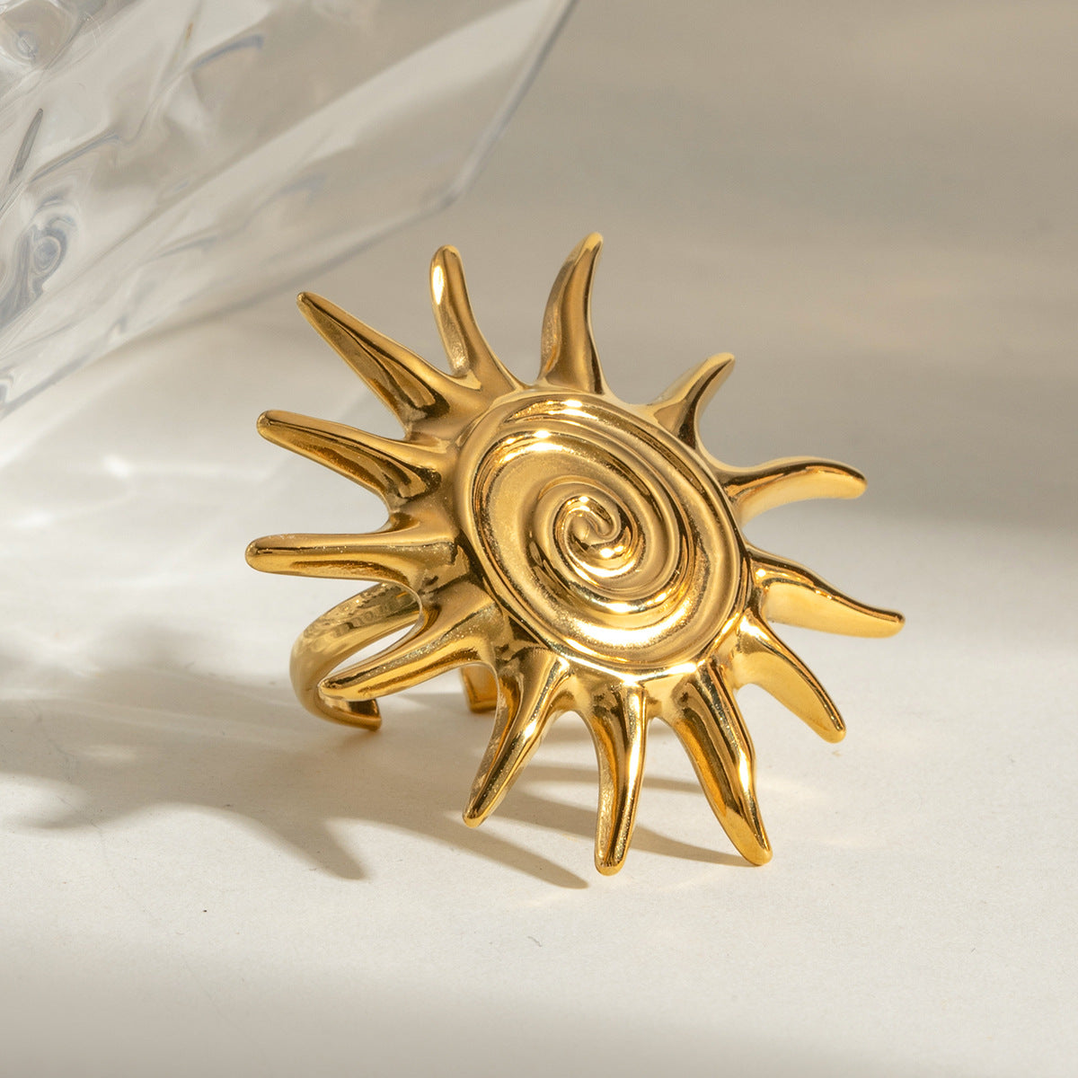 Solstice Golden Sun Ring
