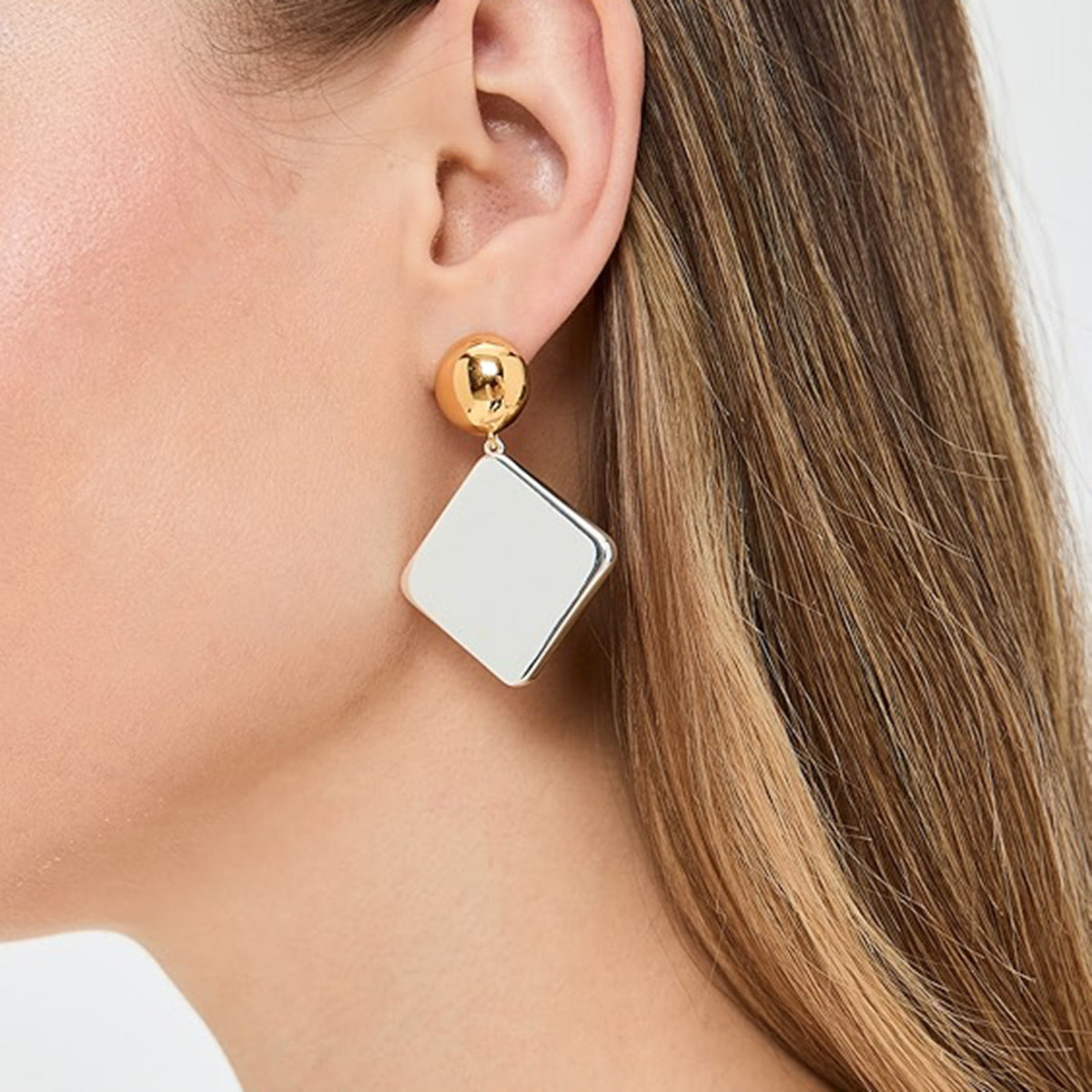 Kelly Geometric Drop Earrings