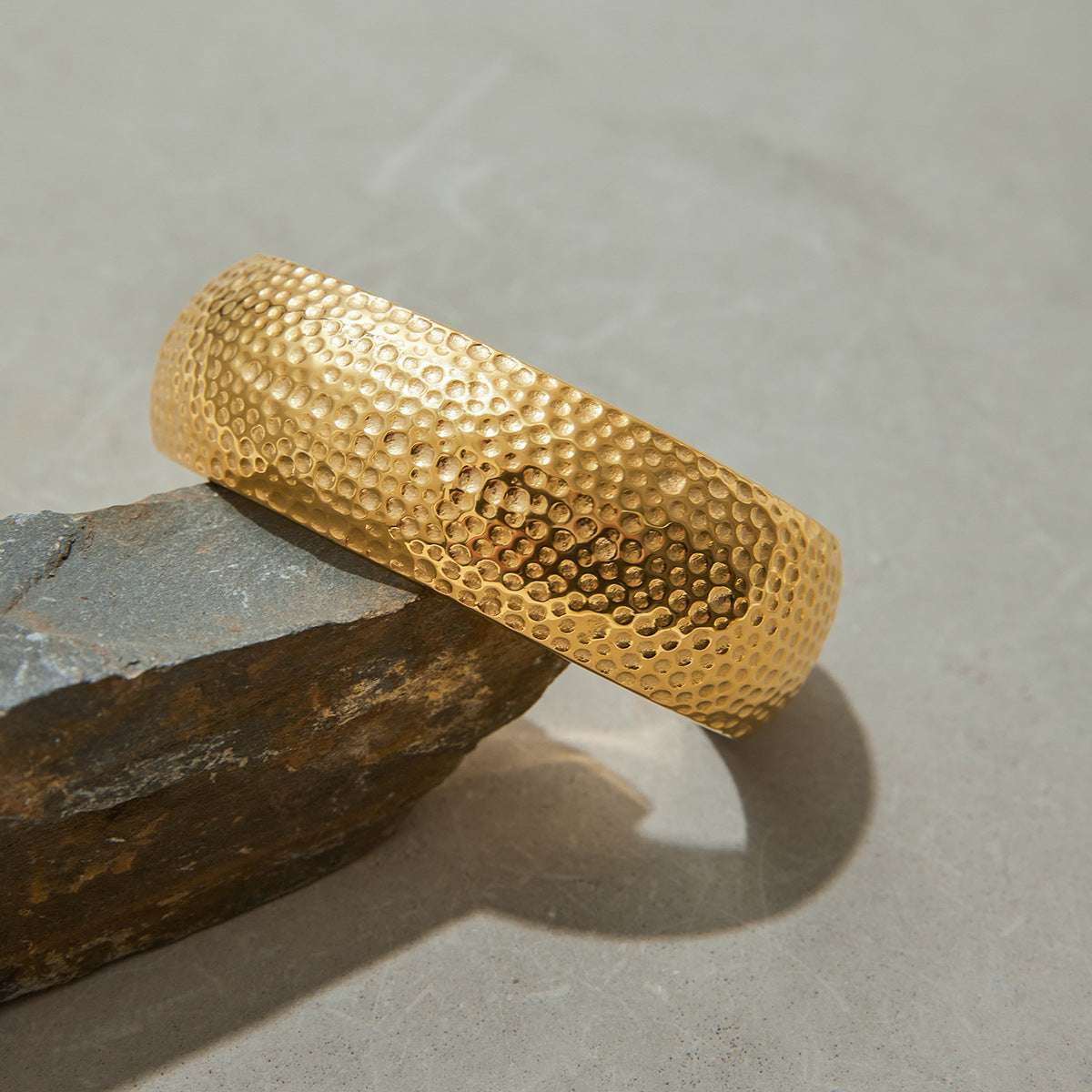 Cheyenne Textured Gold Band