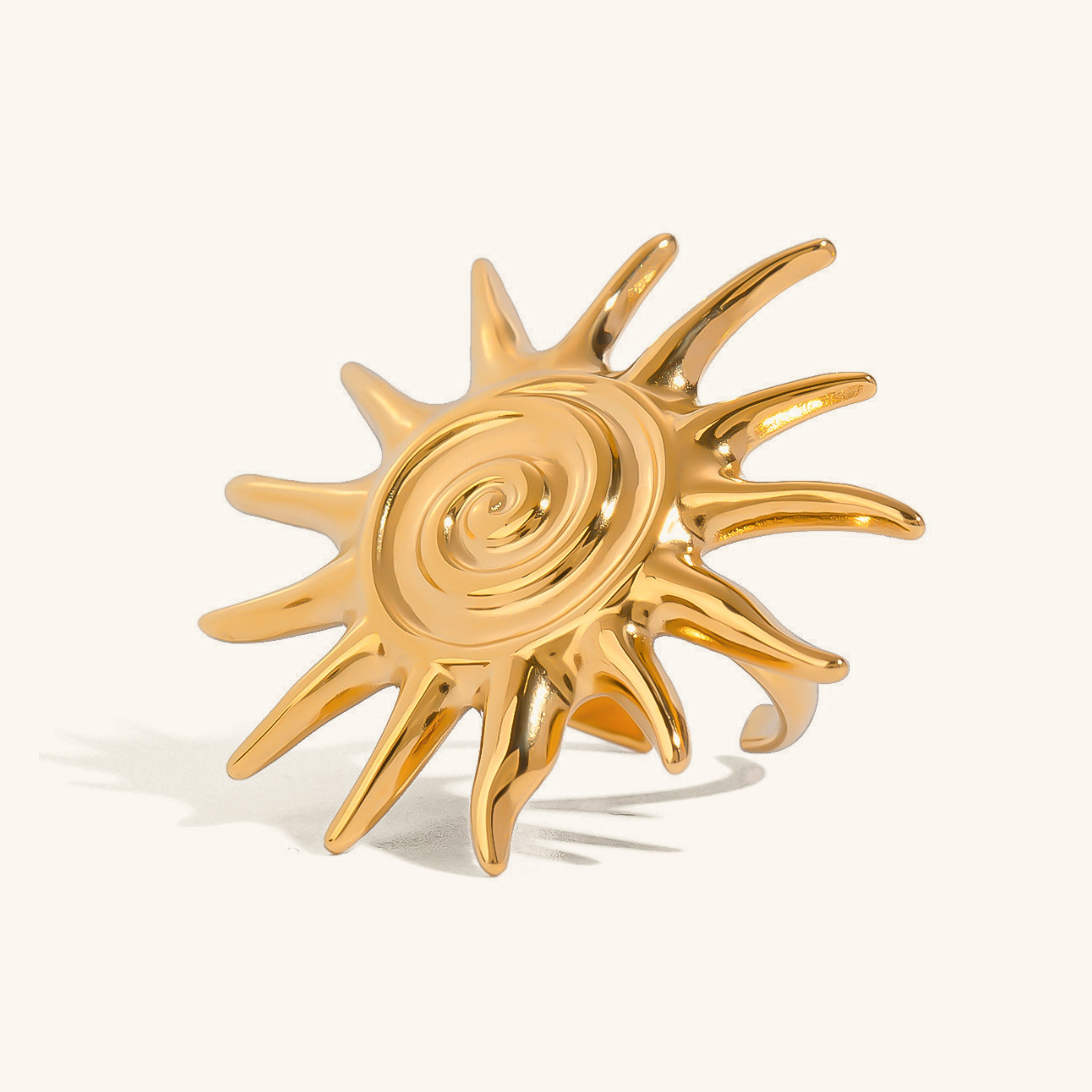 Solstice Golden Sun Ring