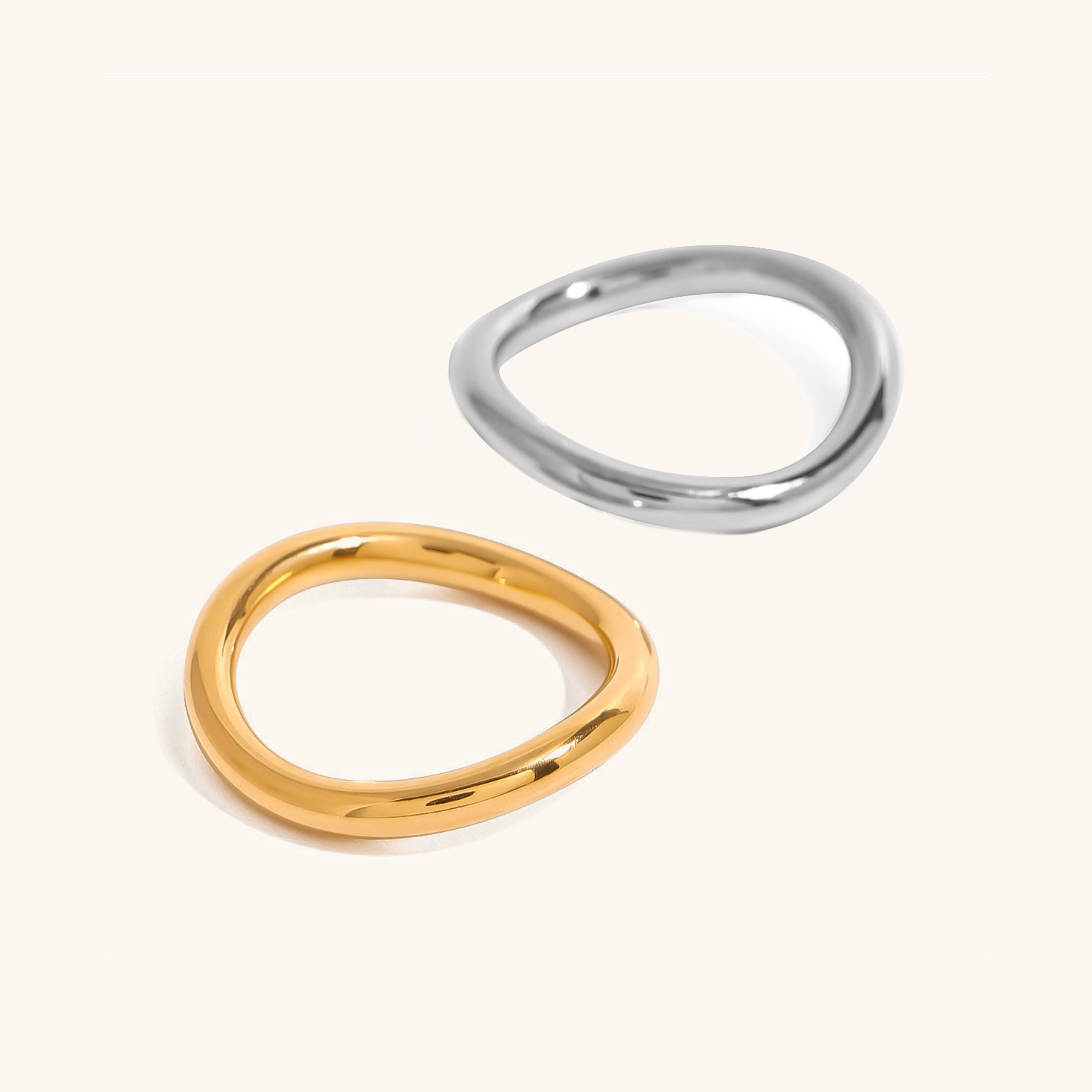 Miley Gold & Silver Layered Rings