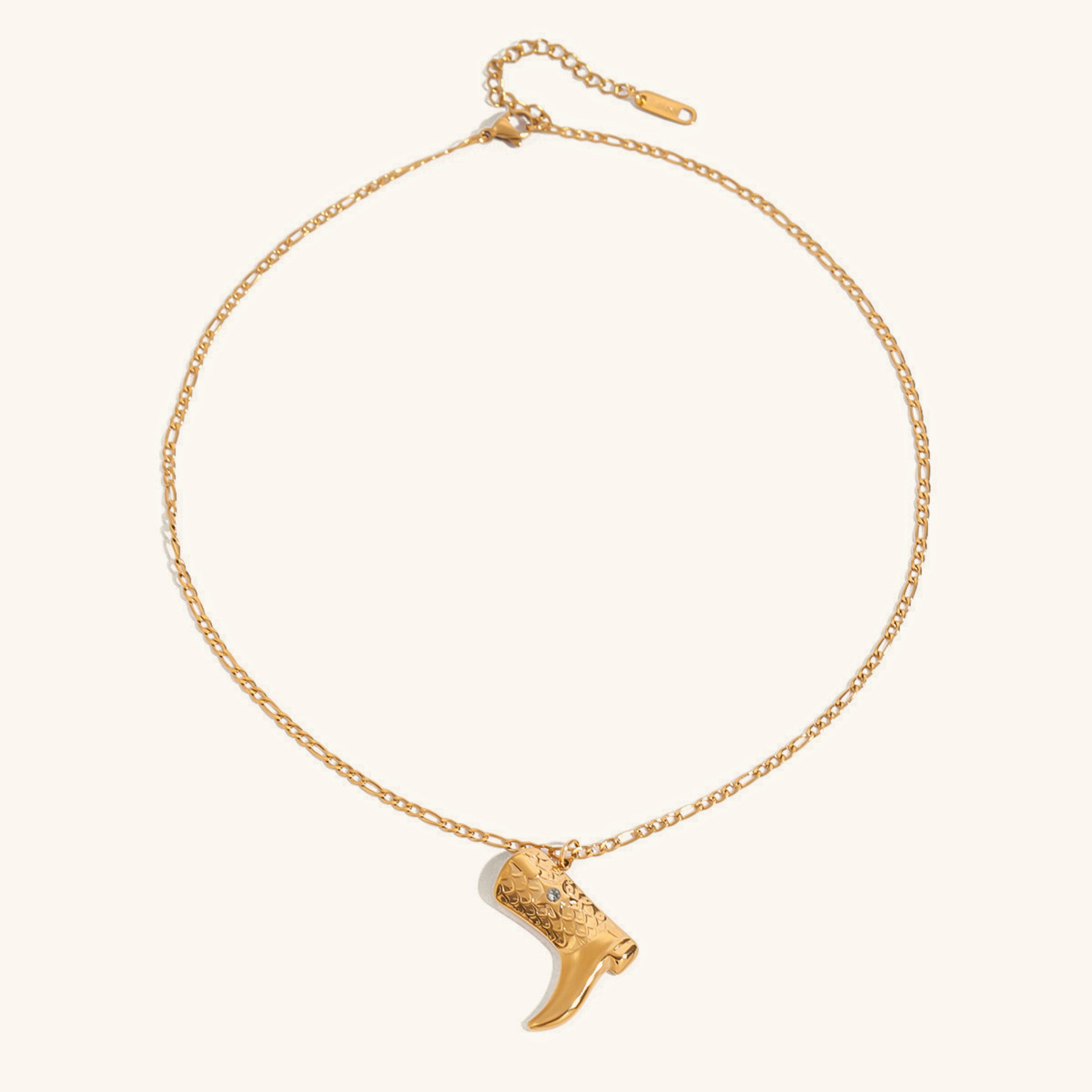 Makayla Gold Boot Pendant