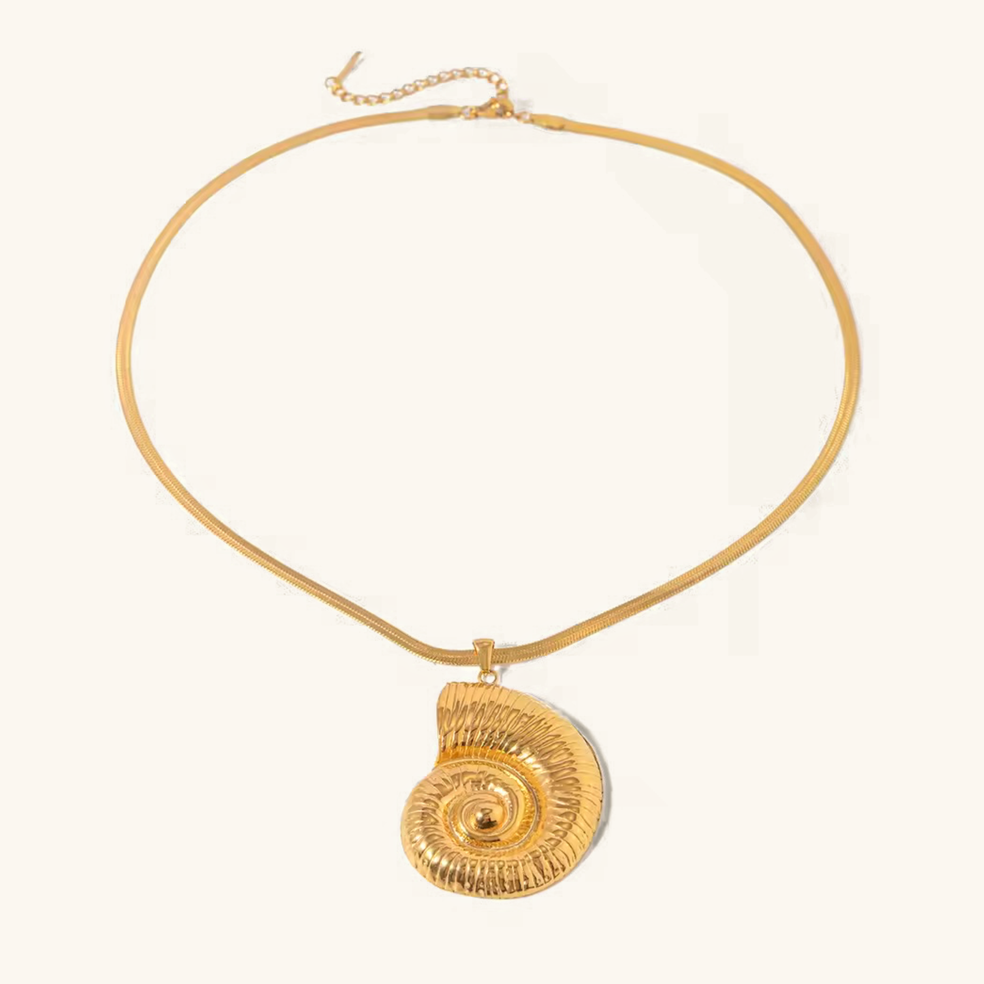 Cascadia Nautilus Gold Necklace