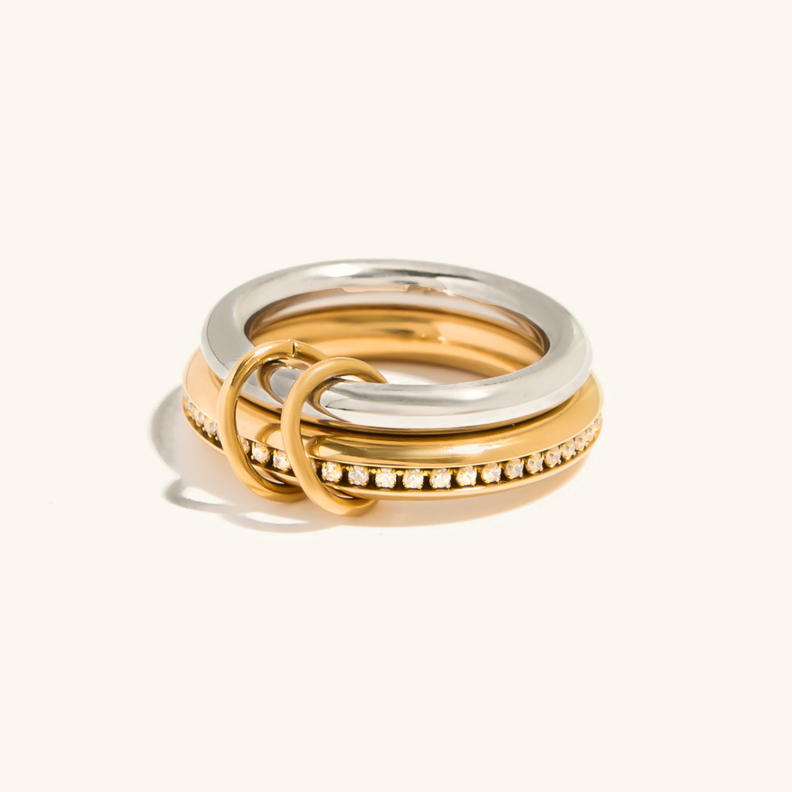 Claire Two Tone Ring Stack