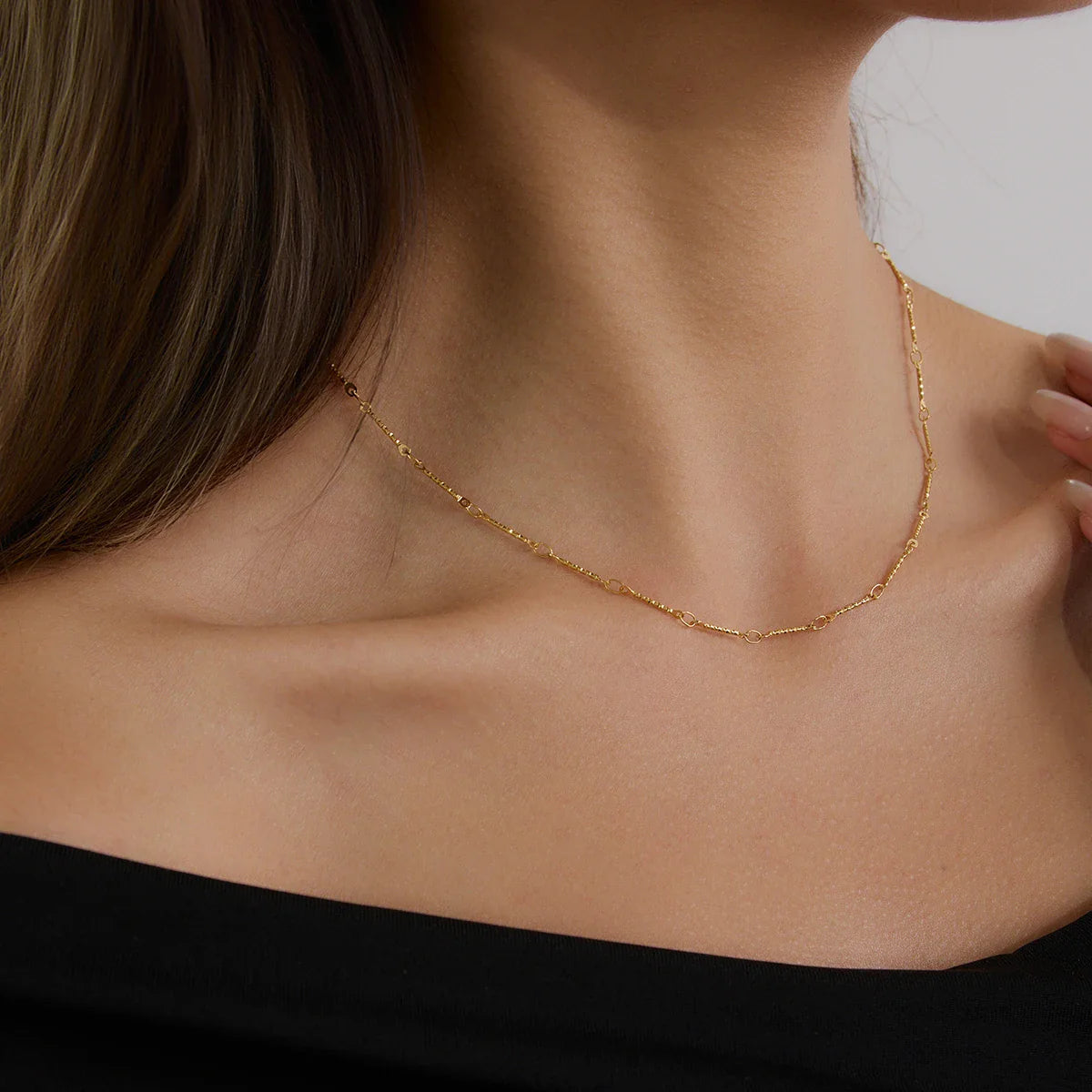 Amy Linked Chain Gold Necklace