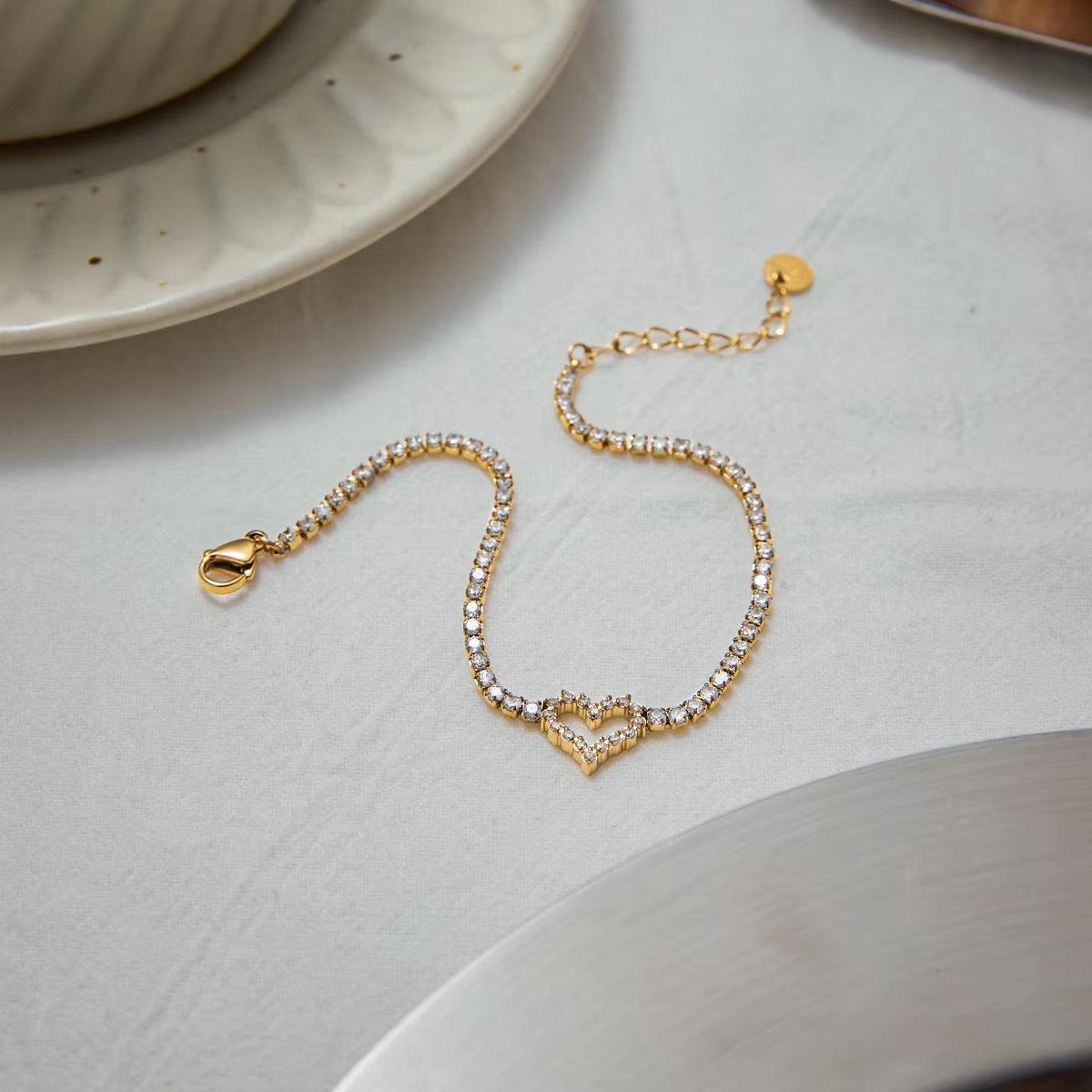 Patrice Diamond Heart Bracelet