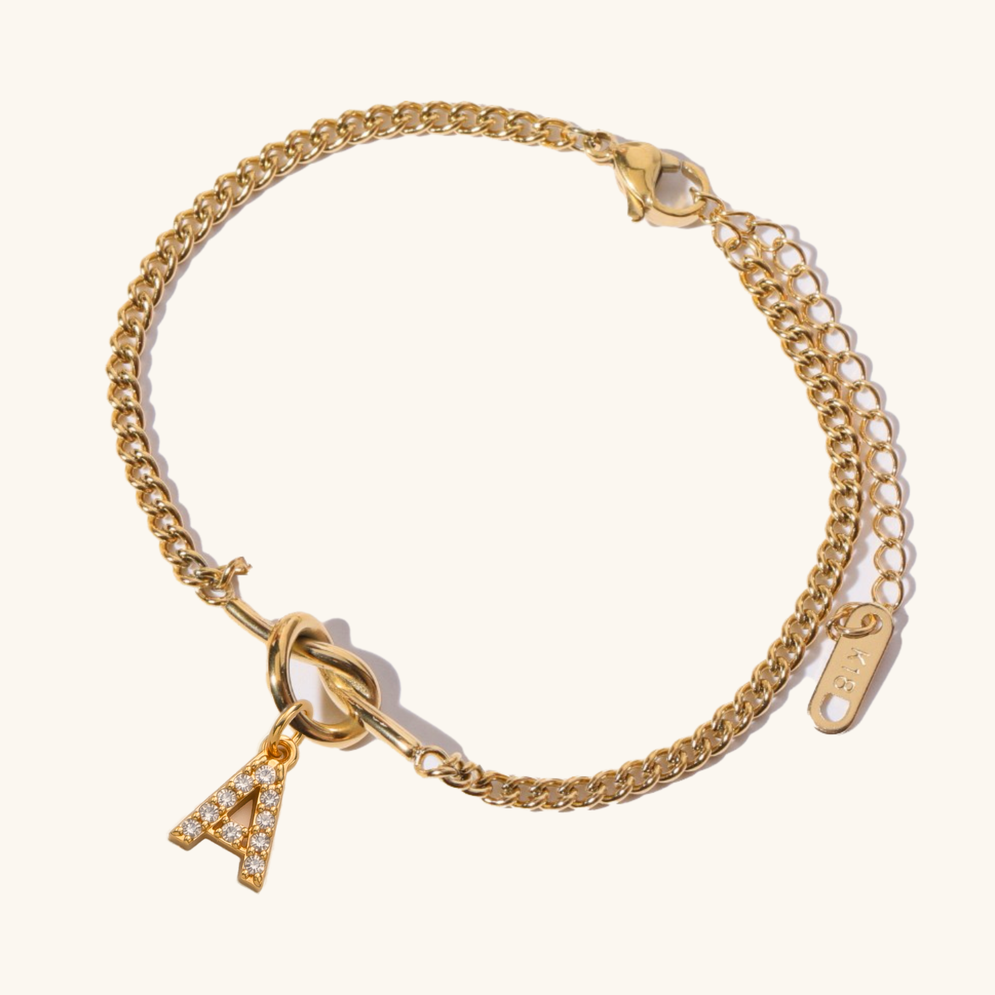 Marisse Diamond Initial Bracelet