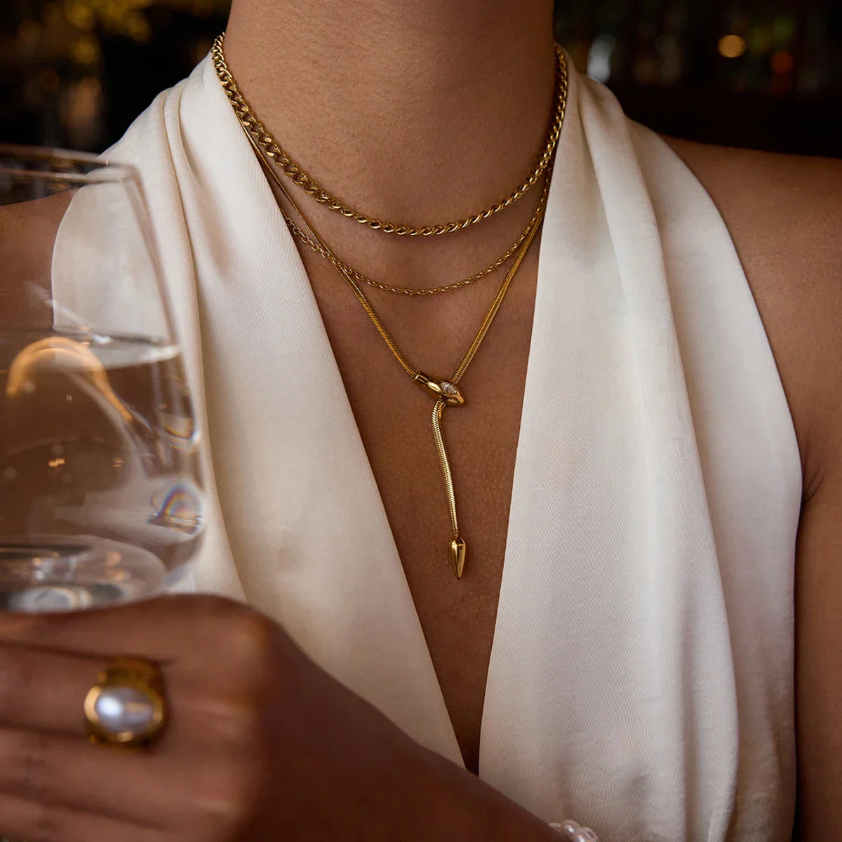 Loraine Gold Chain Necklace