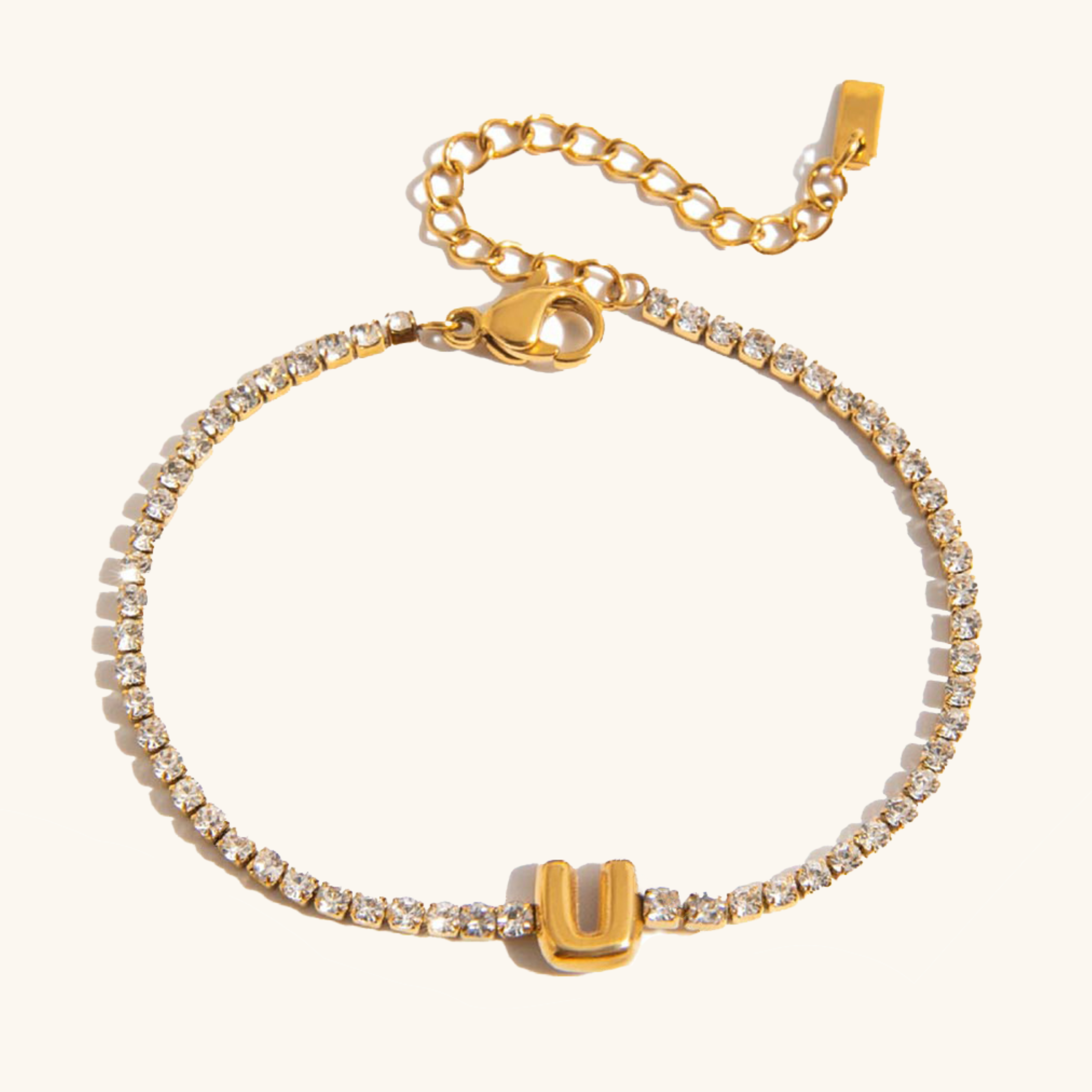 Avaria Bubble Letter Tennis Bracelet
