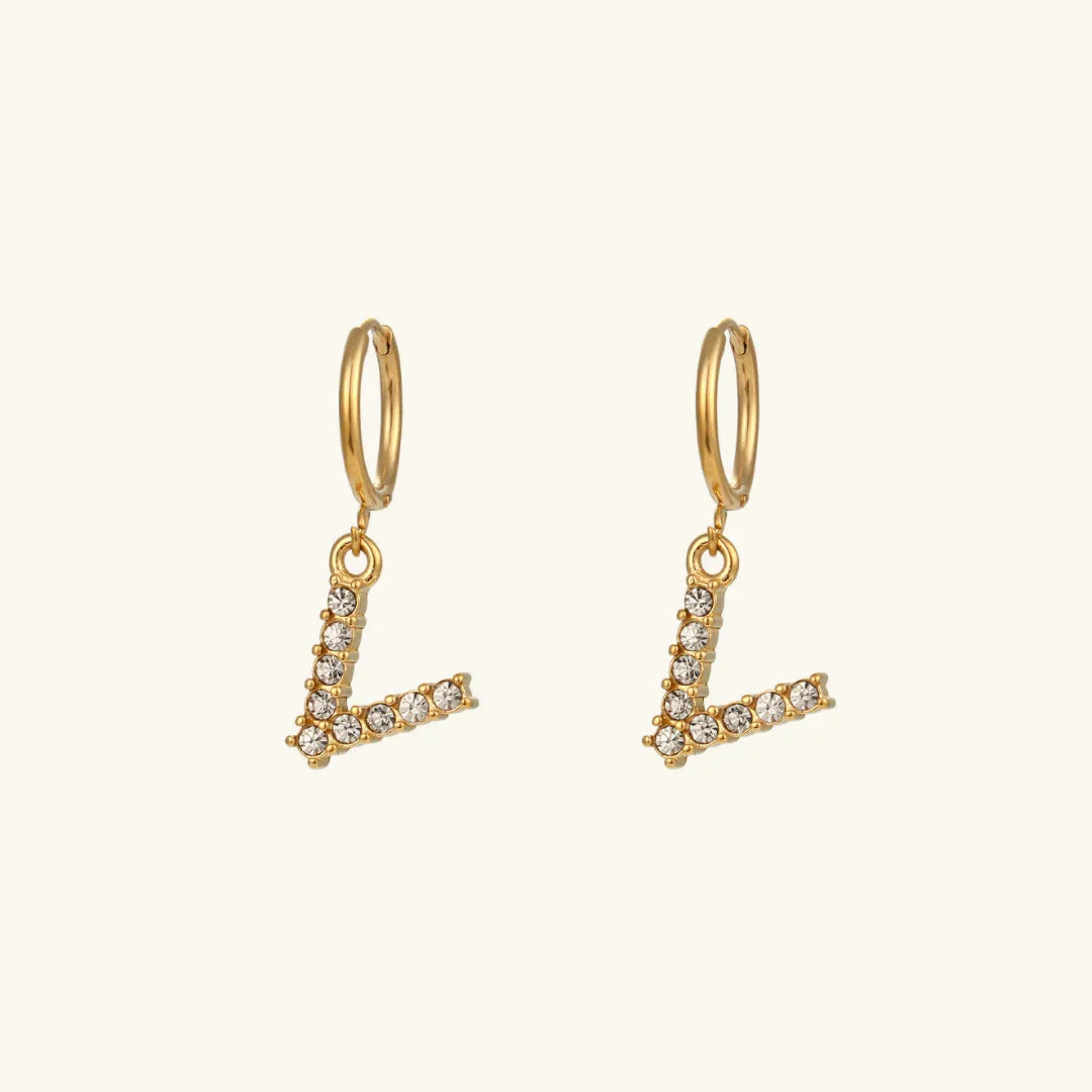 Wilhemina Initial Letter Earrings