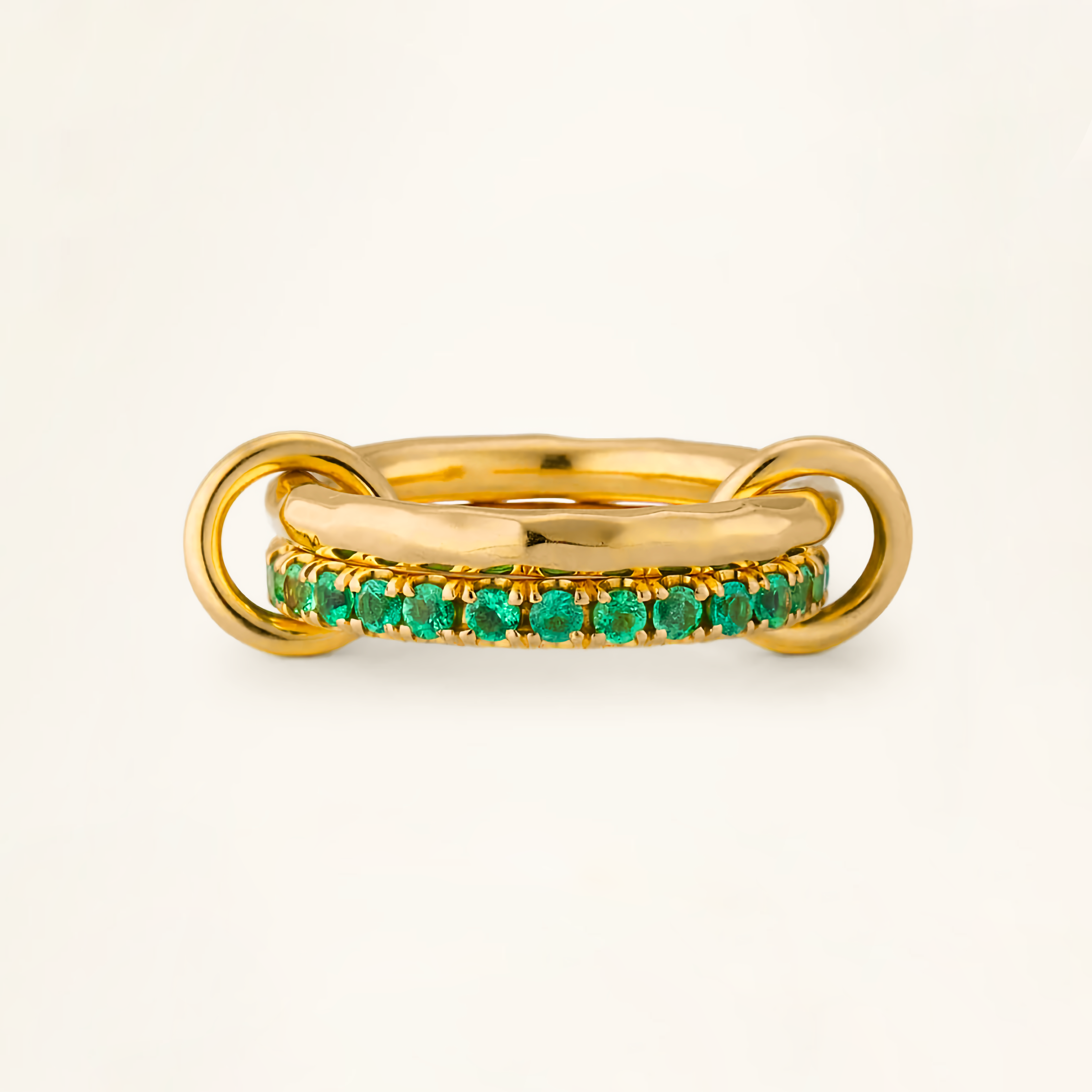 Viridian Stacked Diamond Ring