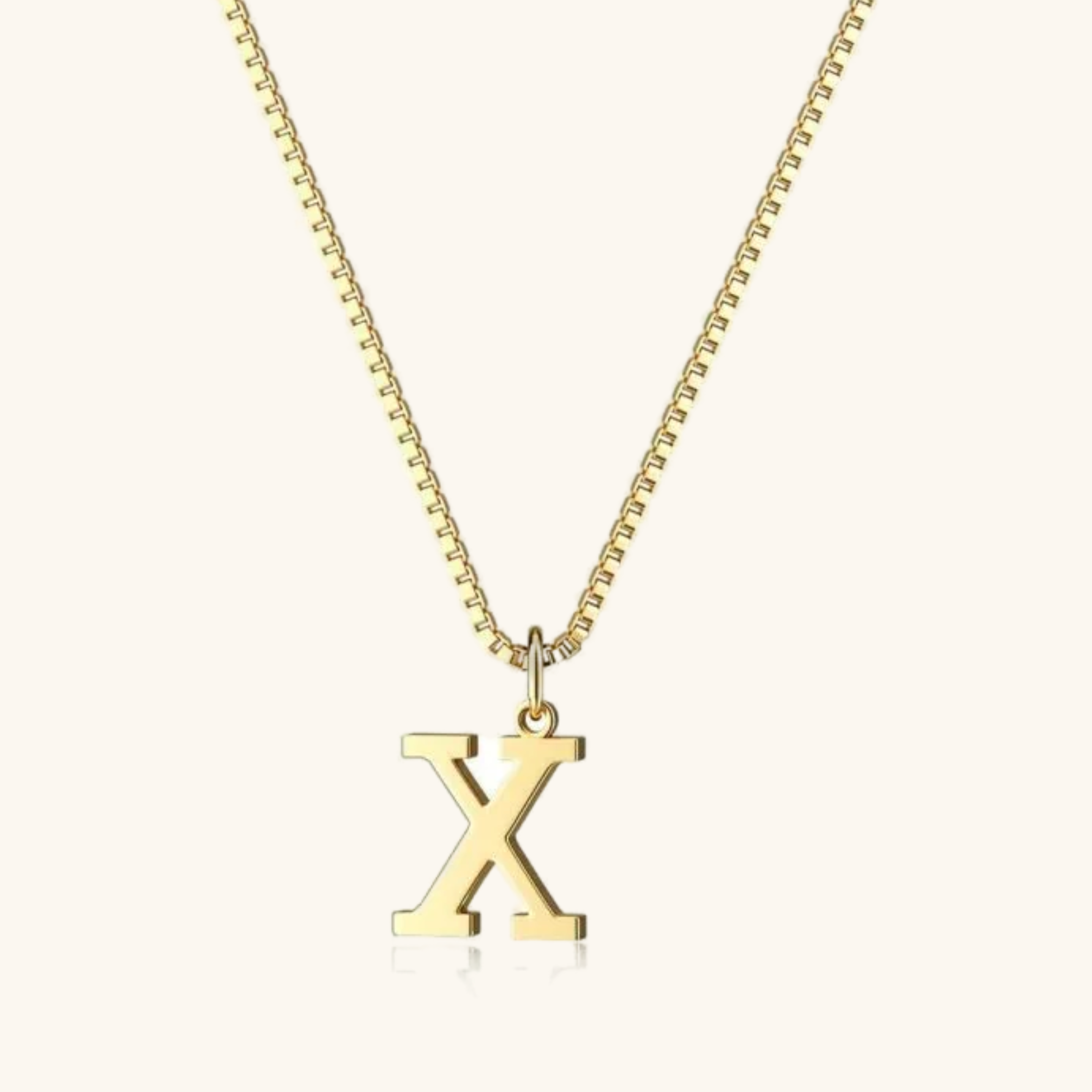 Therese Letter Initial Gold Necklace