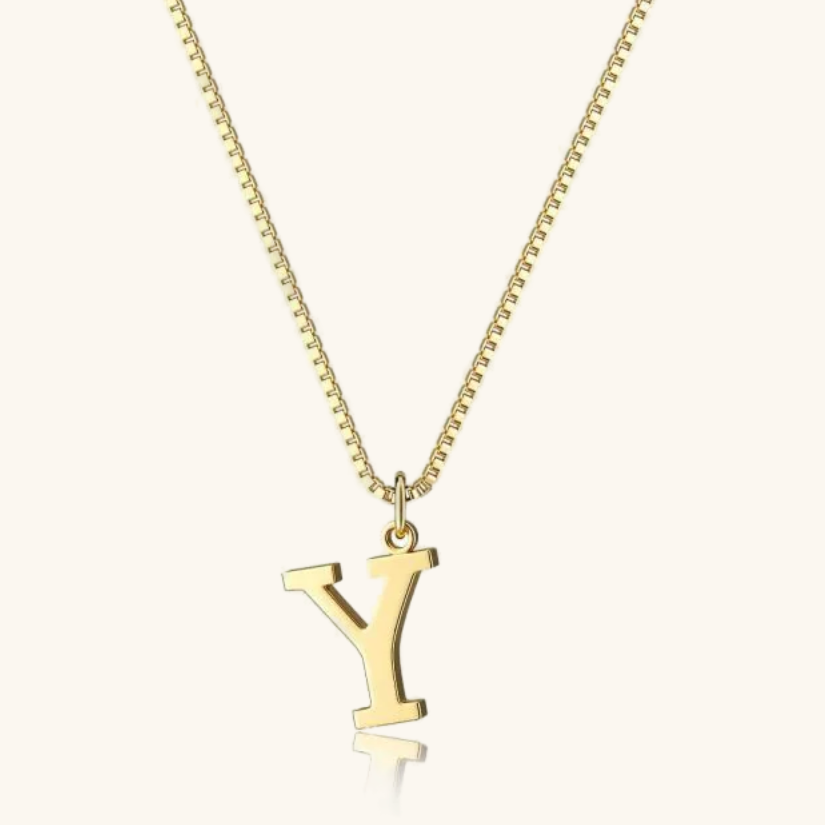 Therese Letter Initial Gold Necklace