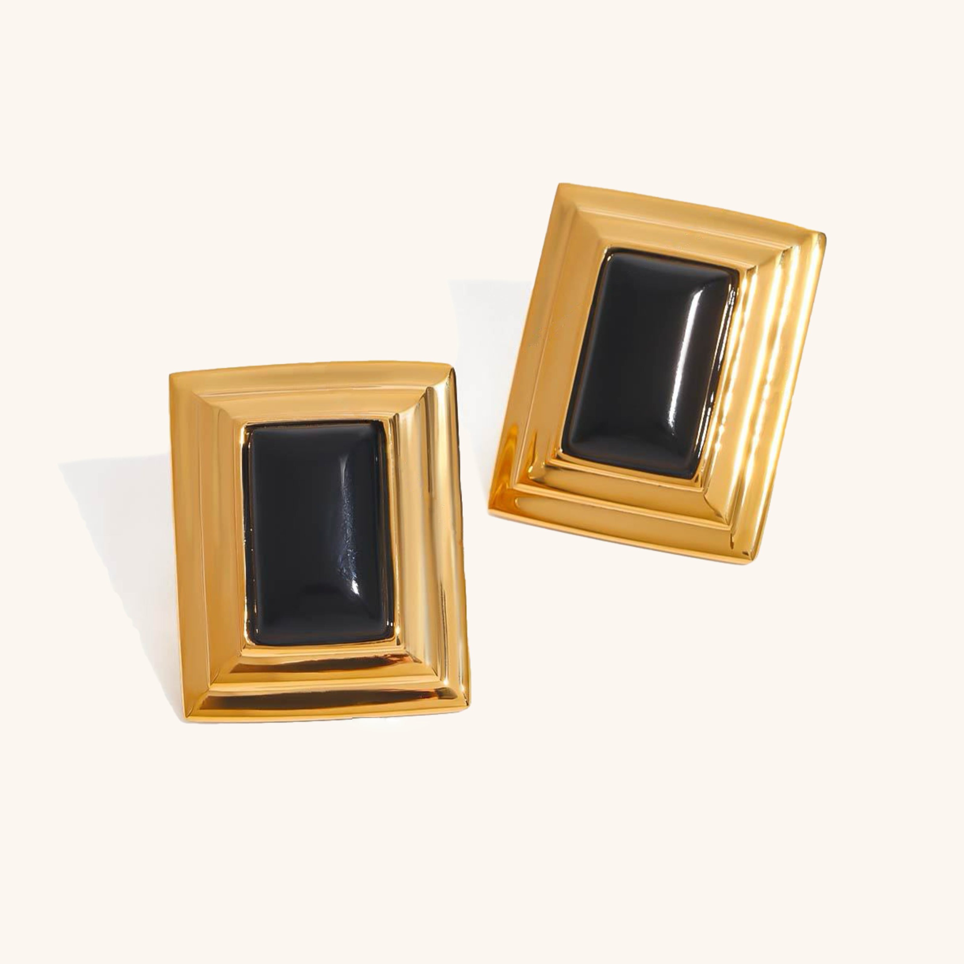 Sybil Gold Enamel Earrings