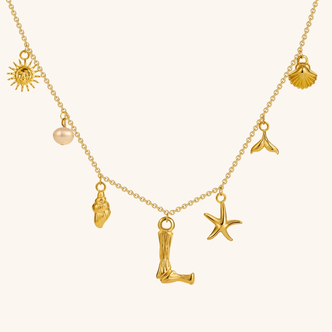 Avaria Ocean Initial Necklace