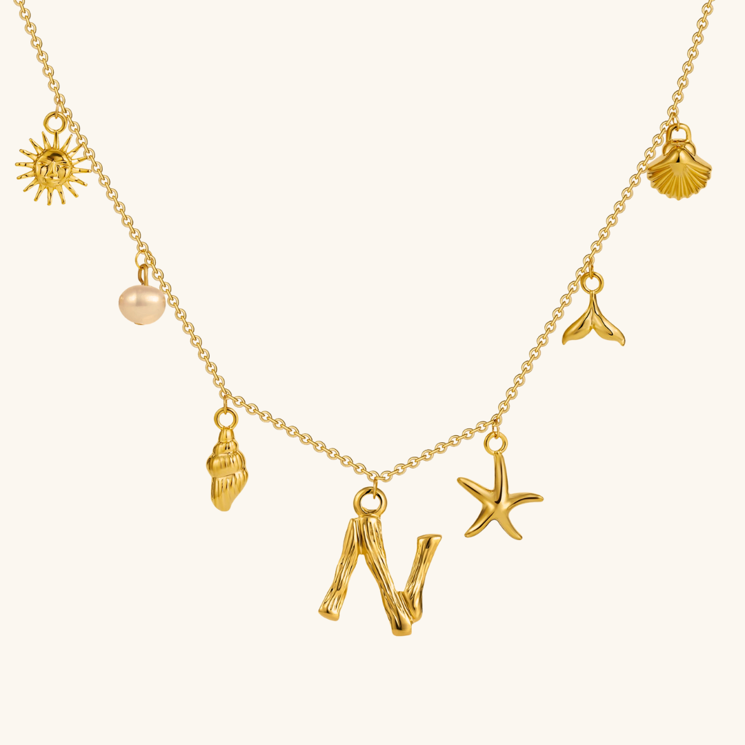 Avaria Ocean Initial Necklace