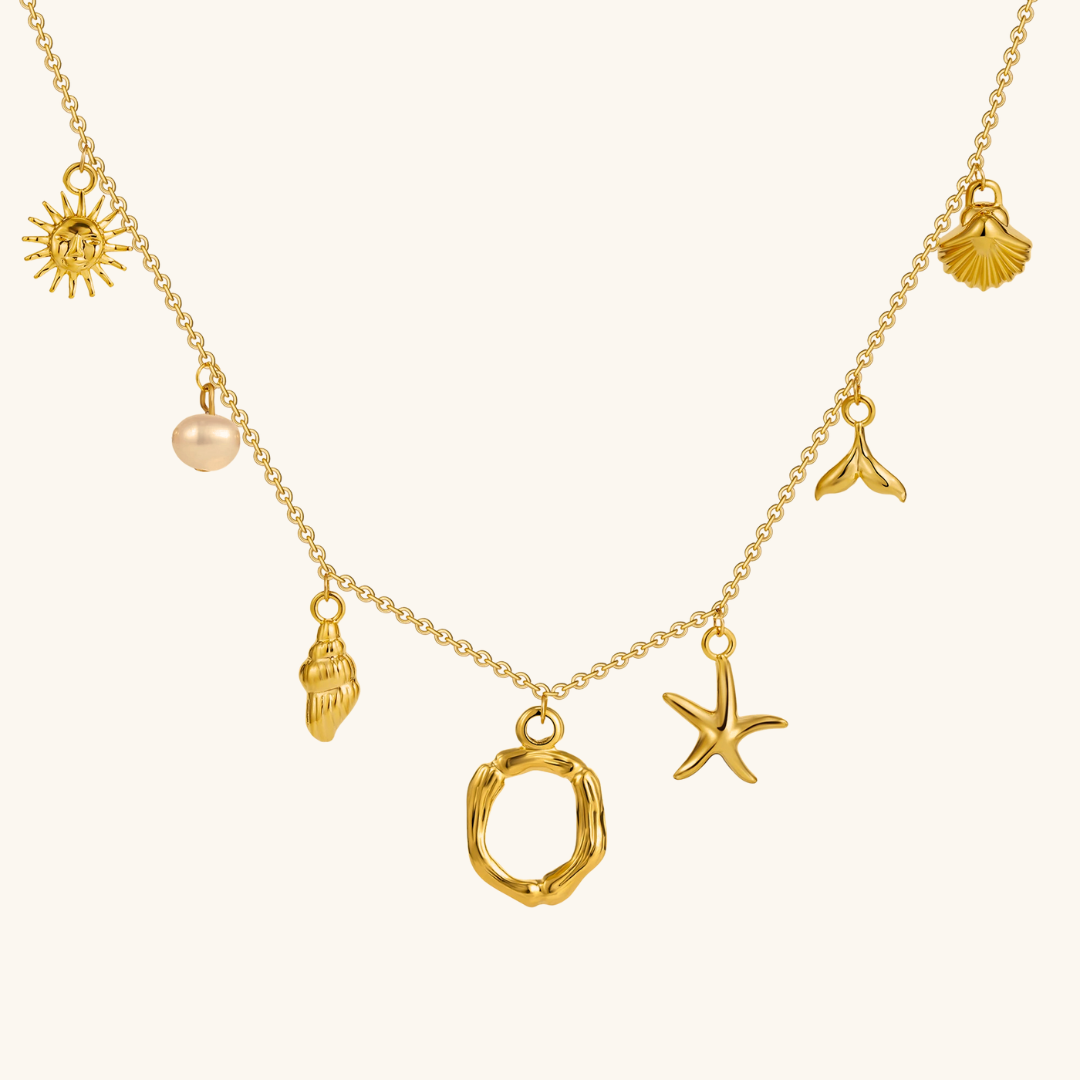 Avaria Ocean Initial Necklace