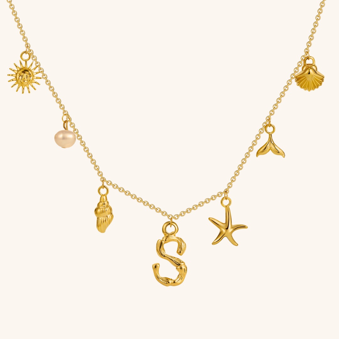 Avaria Ocean Initial Necklace