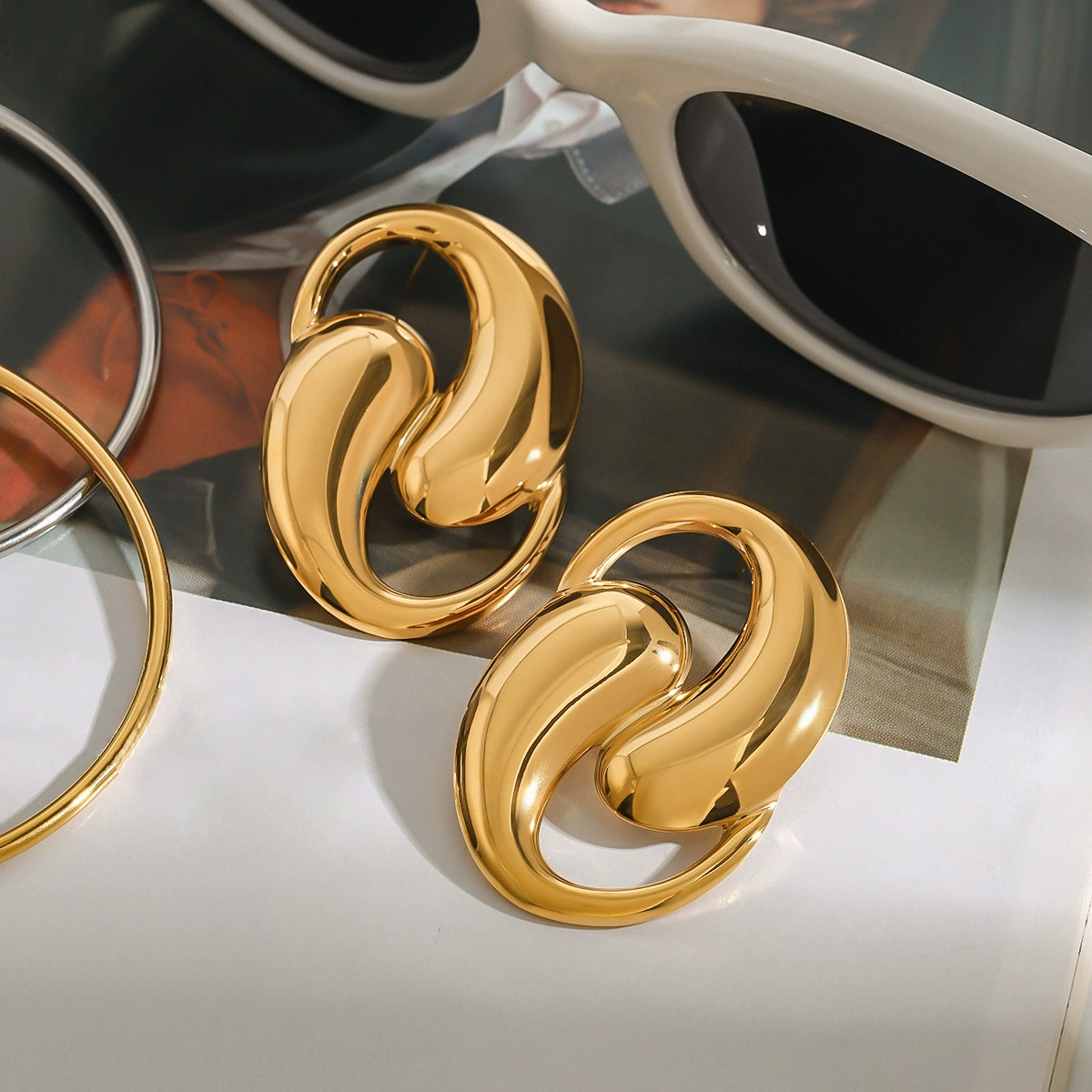 Dansley Water Drop Gold Earrings